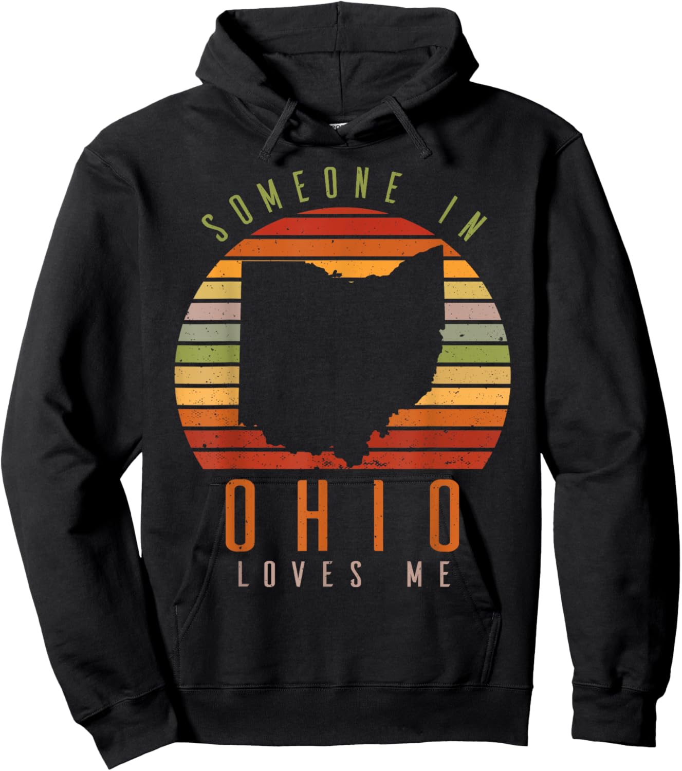 Someone In Ohio Loves Me Vintage State Retro Hoodie - Hoodie | Black