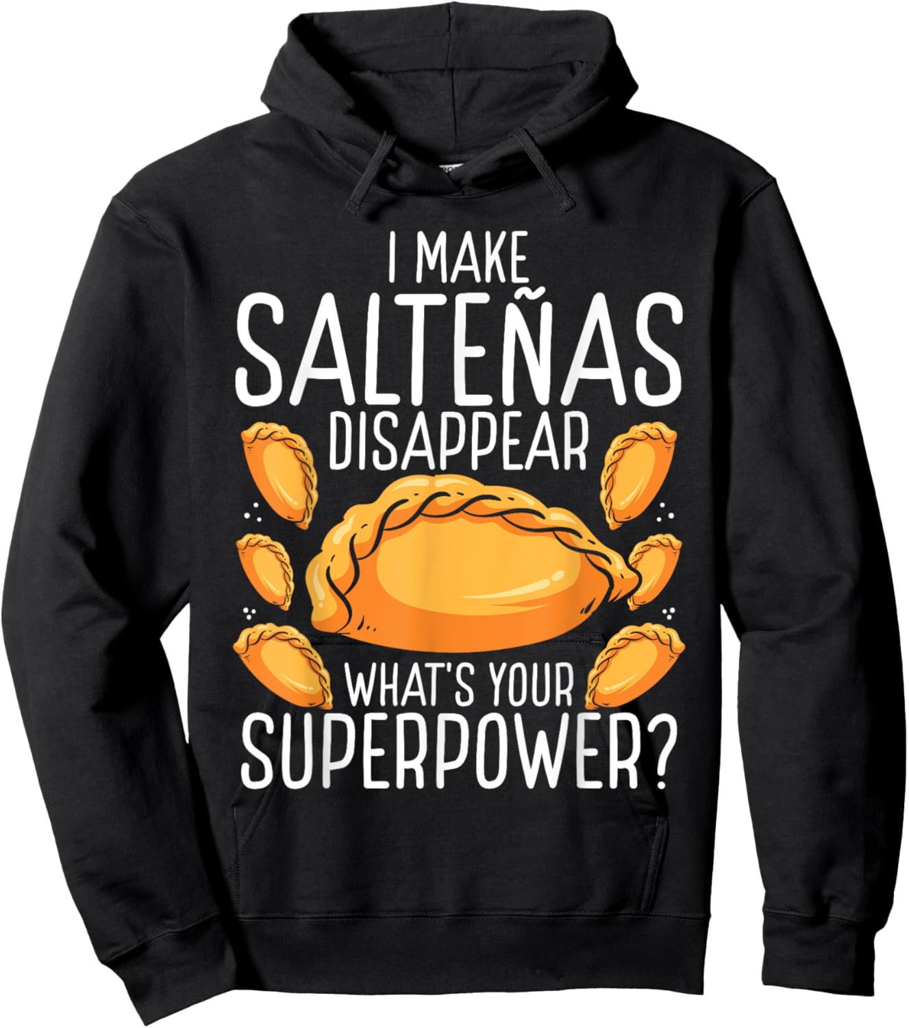 Bolvianos Food Bolivian Saltea Bolivianas Pride Adult - Bolivian Flag Print - Short Sleeve - Black - Small Hoodie - Hoodie | Black