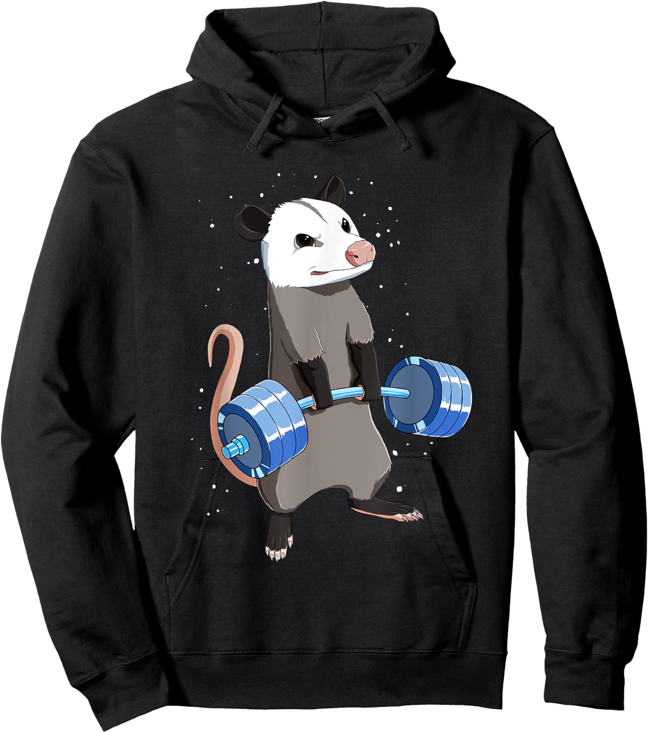 Funny Weightlifting Opossum Hoodie - Hoodie | Black