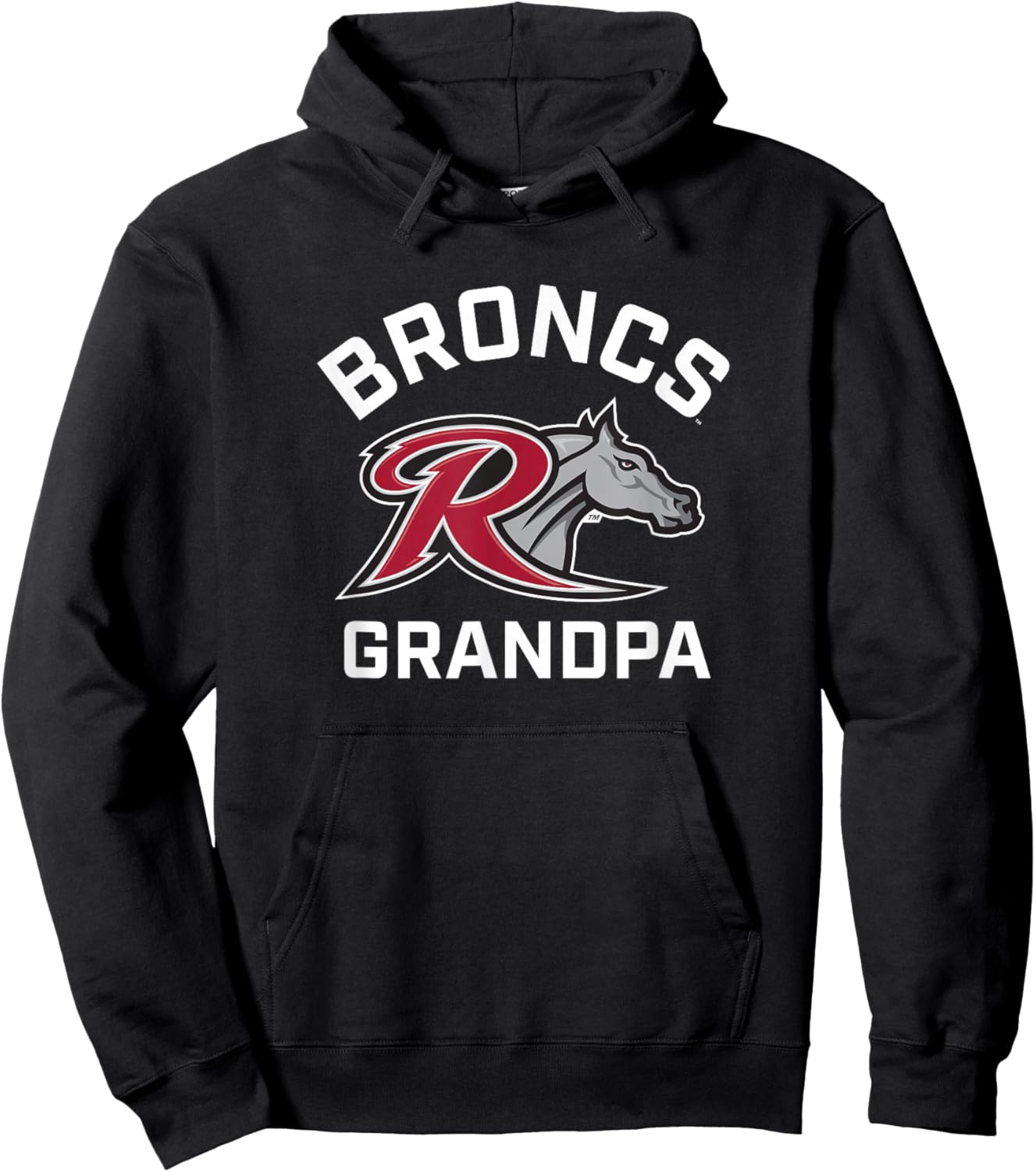 Rider University Broncs Arched Grandpa Hoodie - Hoodie | Black