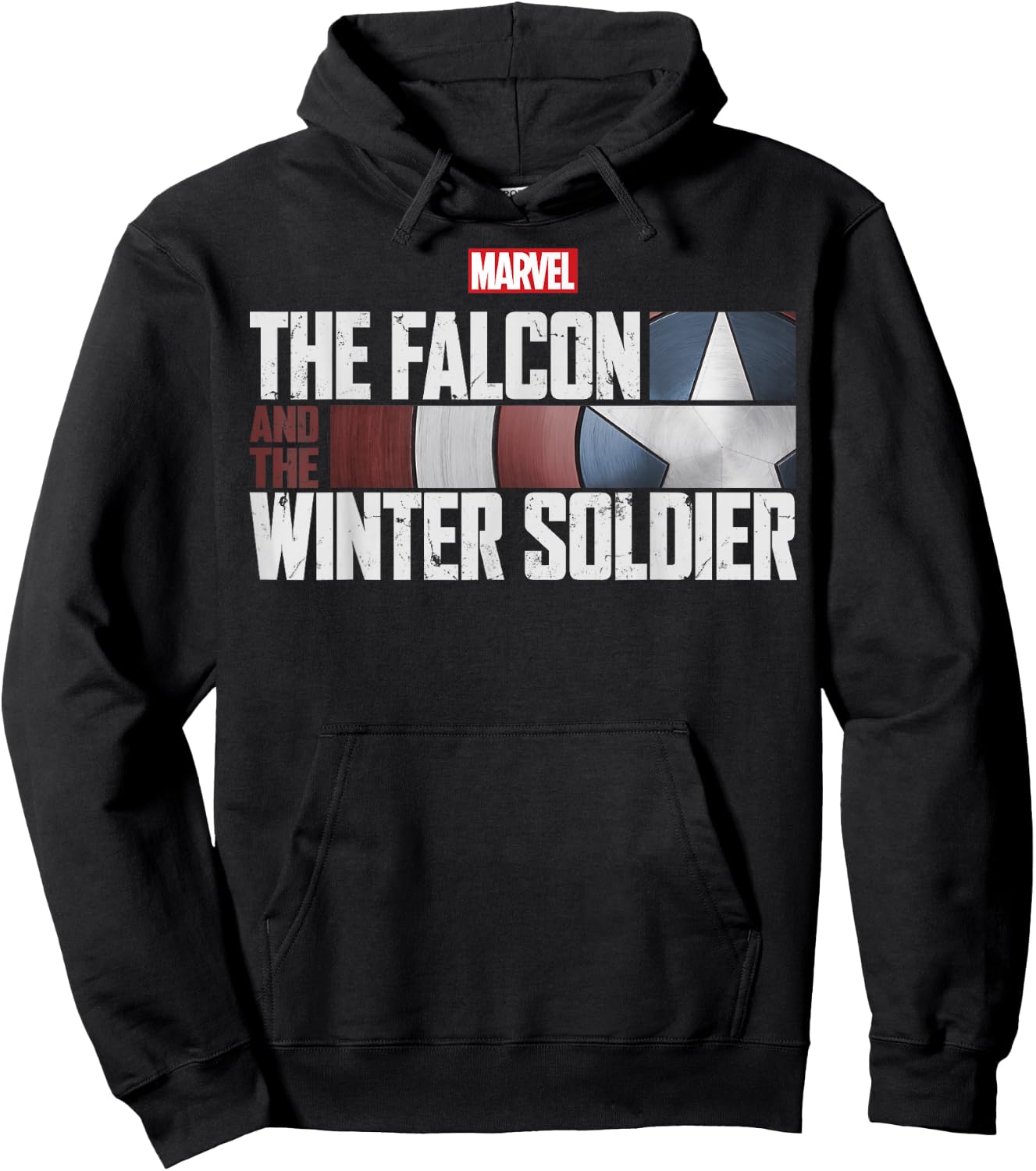 Marvel The Falcon And The Winter Soldier Shield Logo Hoodie - Hoodie | Black