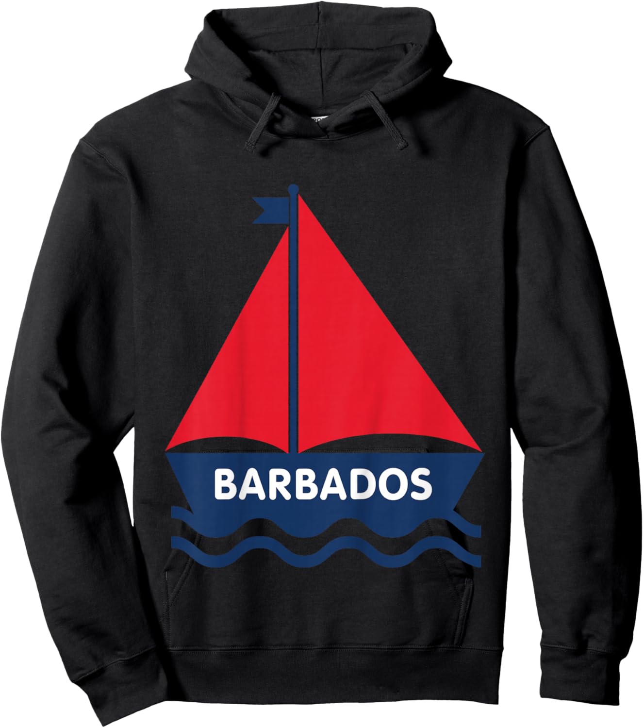 Barbados Sailboat Boys Girls Toddlers Hoodie - Hoodie | Black