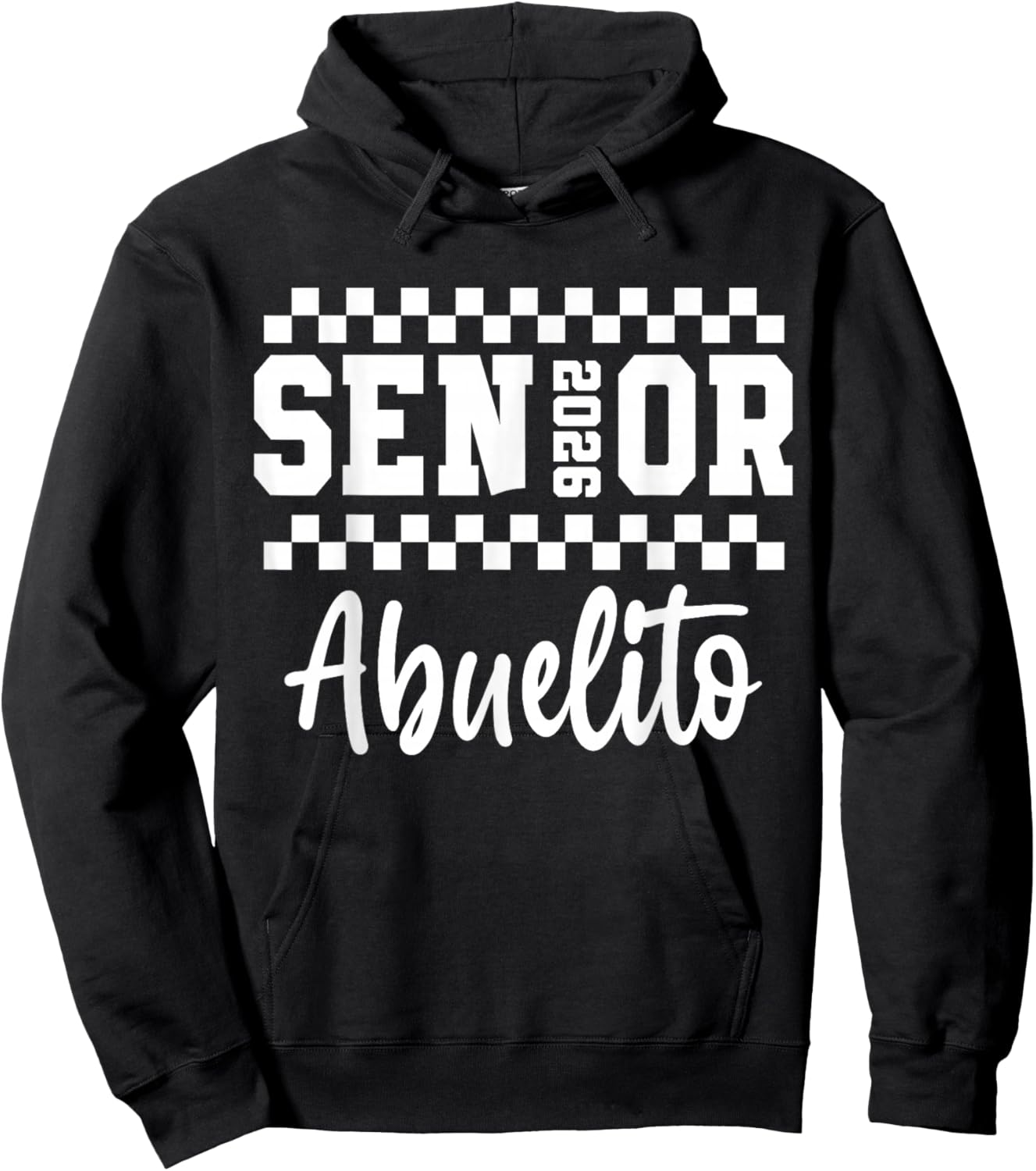Proud Senior Abuelito Senior 2026 Class of 2026 Abuelito Hoodie - Hoodie | Black