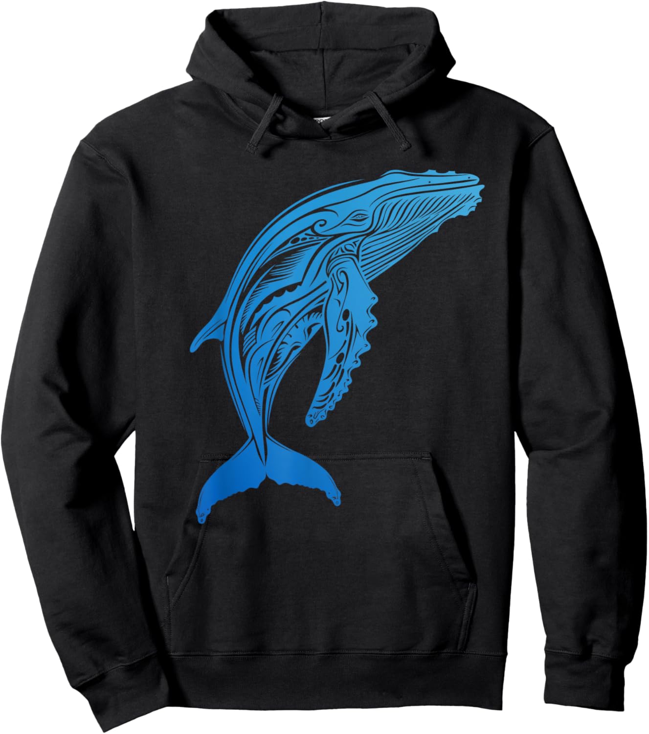 Humpback Whale Native Hawaiian - Hawaiian Tribal Hoodie - Hoodie | Black