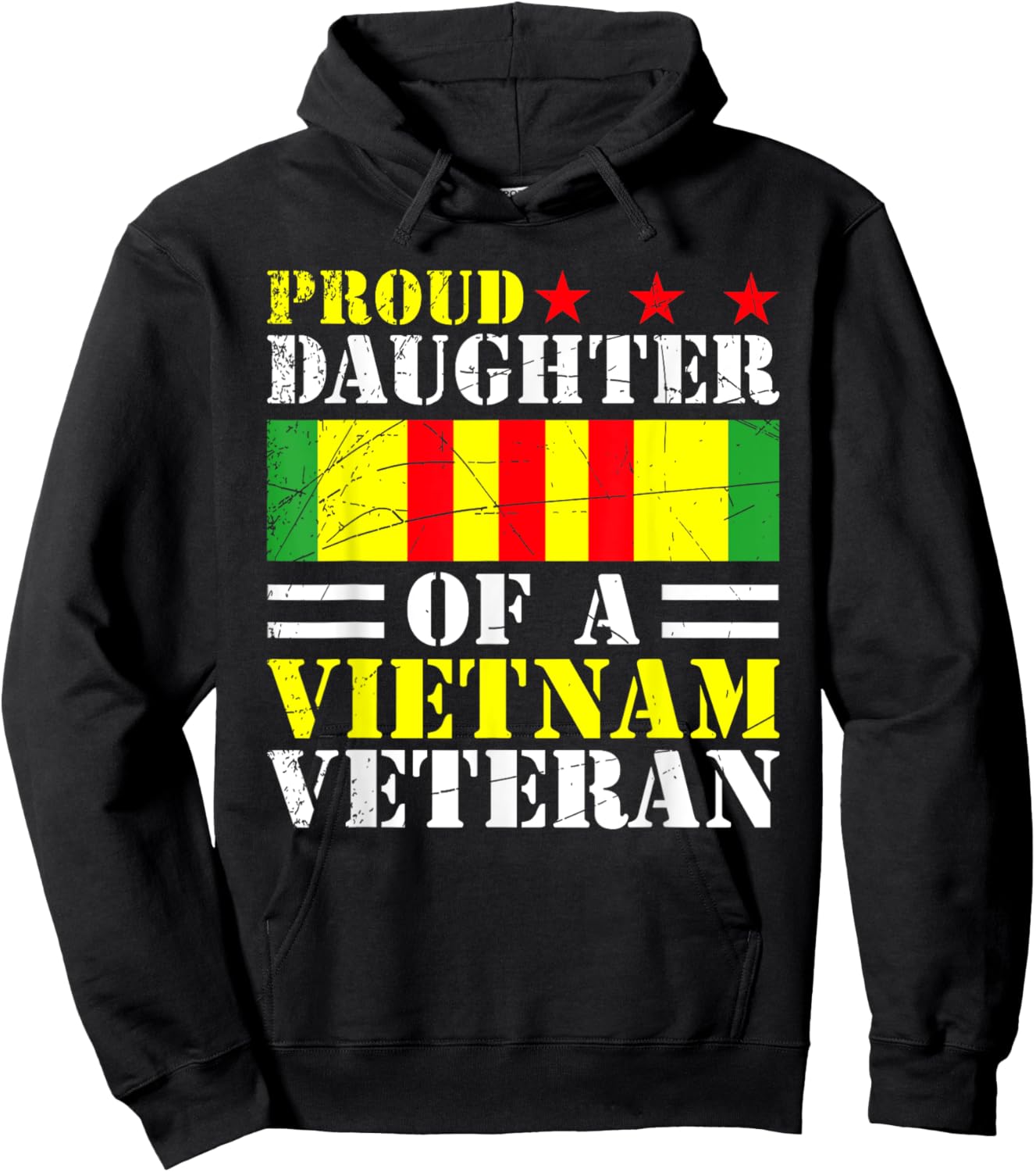 Patriotic Soldier Daughter United States Vietnam Veteran Hoodie - Hoodie | Black