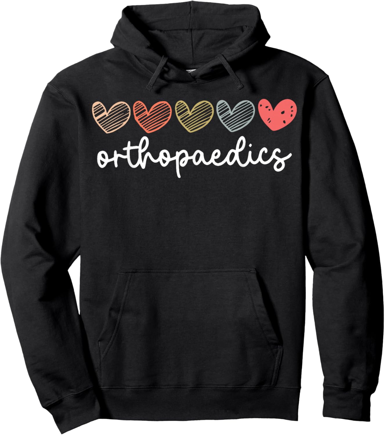 Cute Orthopedics Surgeon Nurse Heart Orthopedic Medical Hoodie - Hoodie | Black