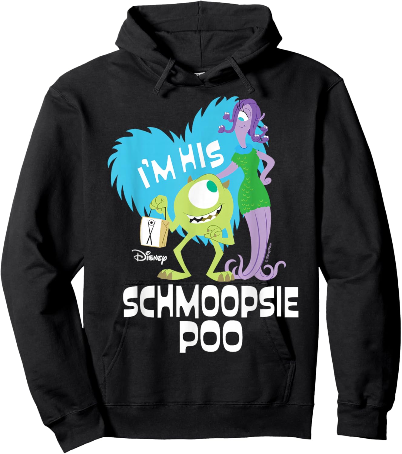 Disney Monsters Inc. - I'm His Schmoopsie Poo Hoodie - Hoodie | Black