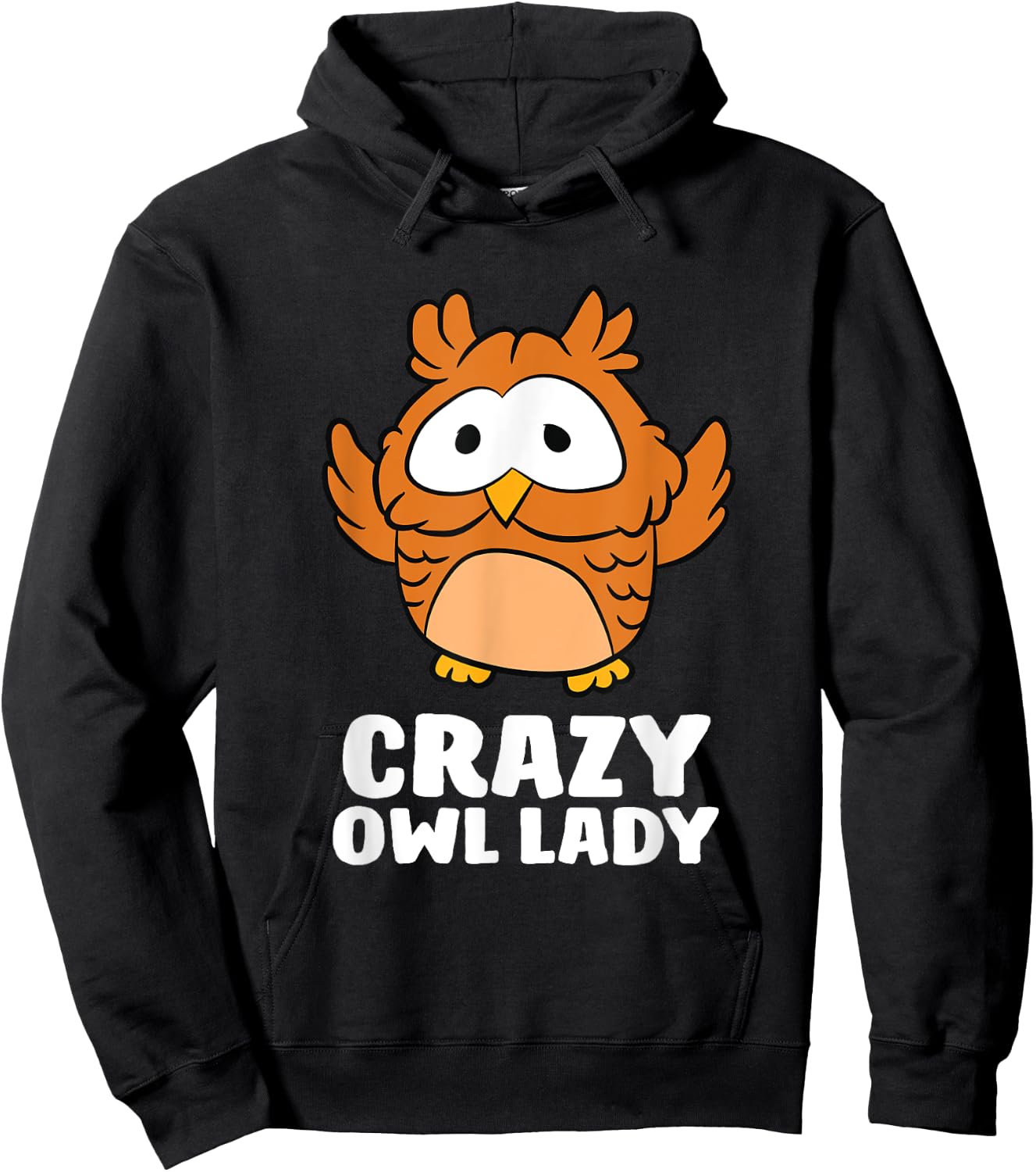 Crazy Owl Lady Funny Women Owls Hoodie - Hoodie | Black