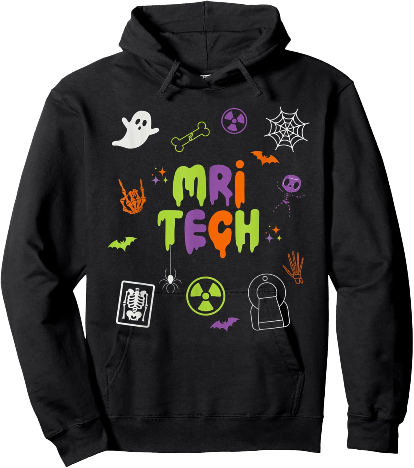 Rad Tech Halloween MRI Tech Spooky Radiology Technologist Hoodie - Hoodie | Black