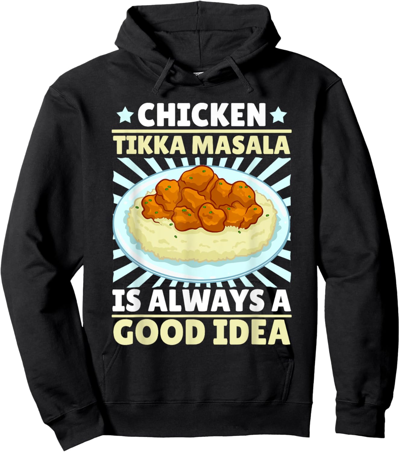 Chicken Tikka Masala Food Indian Recipe Hoodie - Hoodie | Black