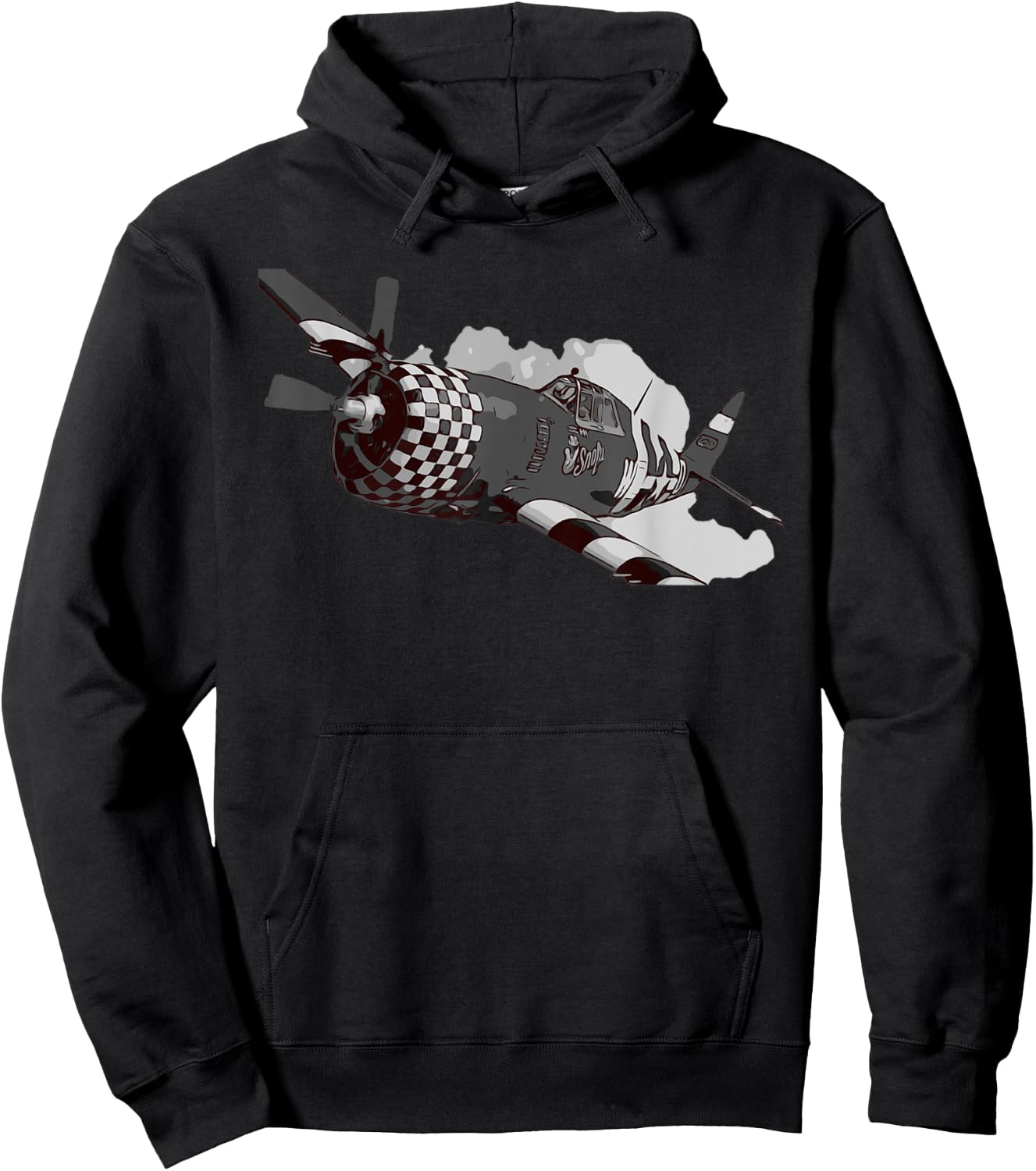 P-47 Thunderbolt Warbird Warplane Aircraft Hoodie - Hoodie | Black