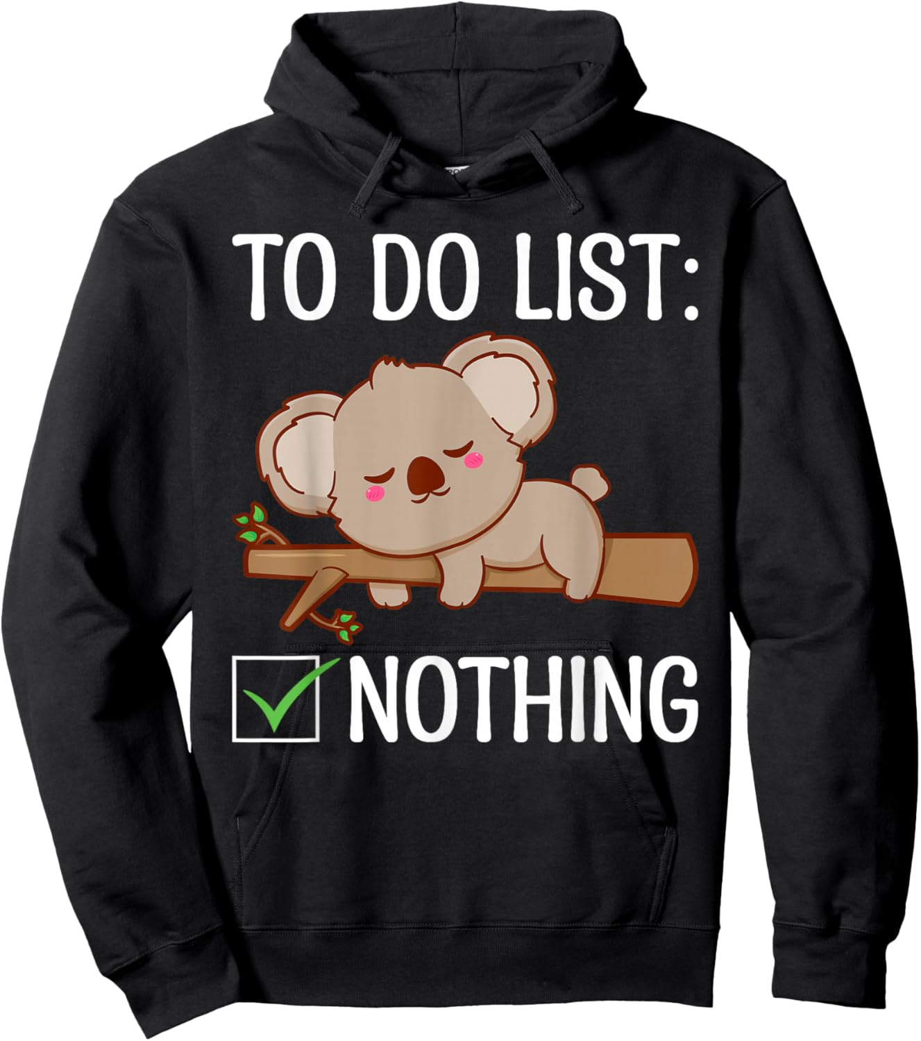 To Do List Nothing Koala Hoodie - Hoodie | Black