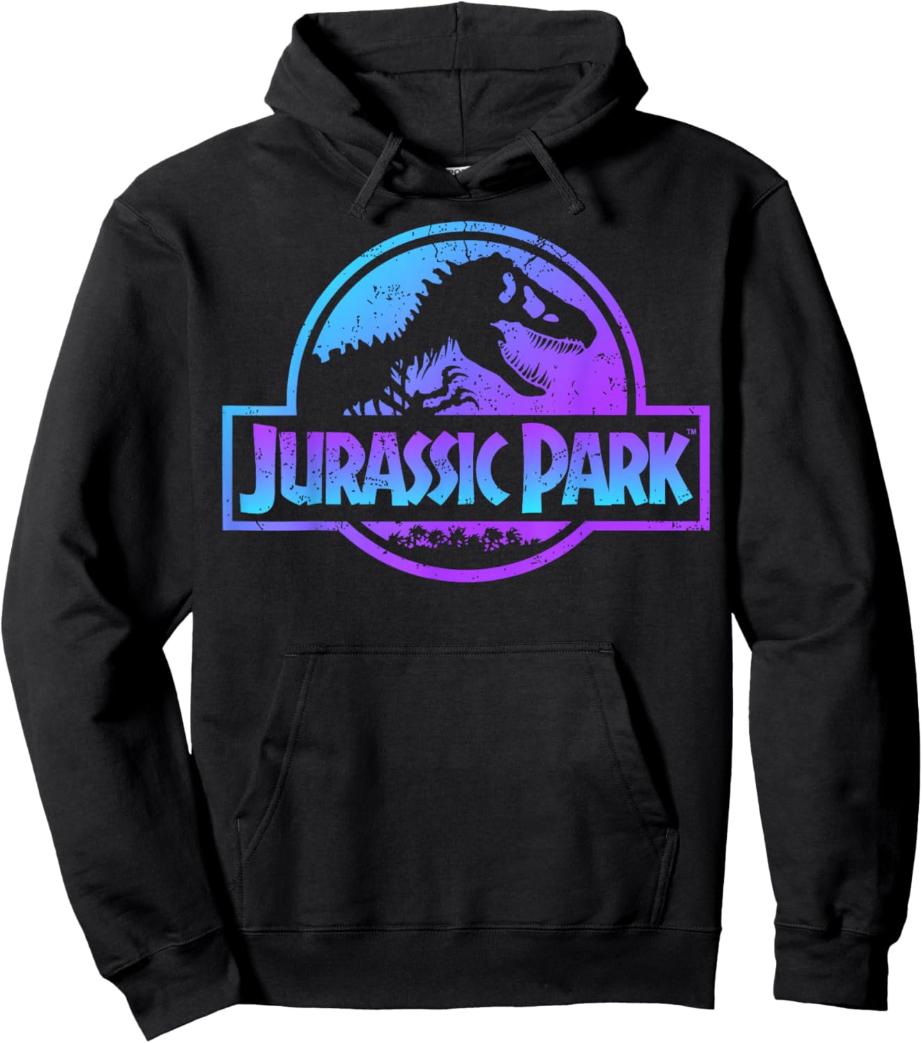 Fossil Logo Jurassic Park Blue Purple Gradient Fossil , Black, S Hoodie - Hoodie | Black