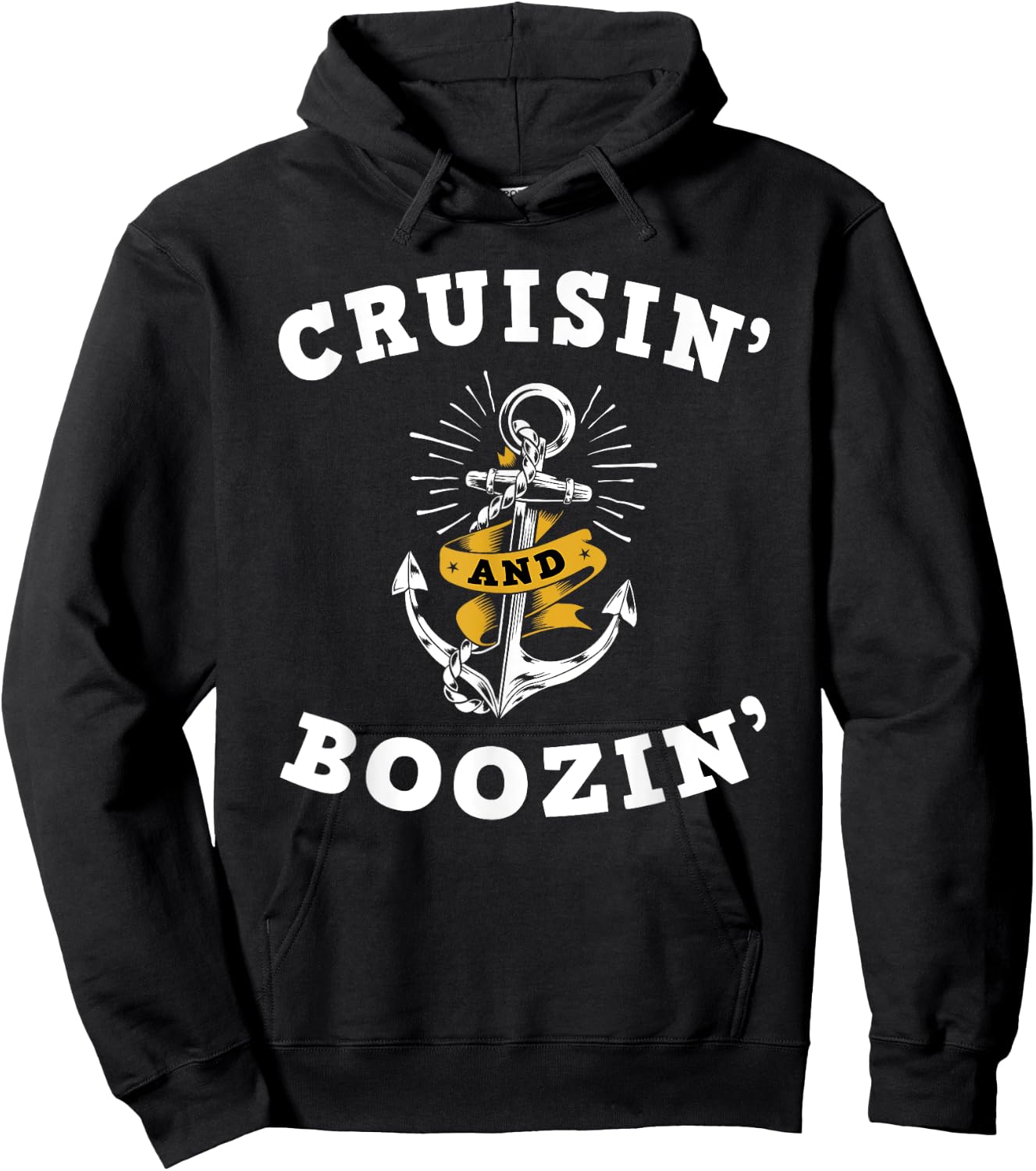 Cruisin' And Boozin' - Cruise Cruising Trip Party Funny Gift Hoodie - Hoodie | Black
