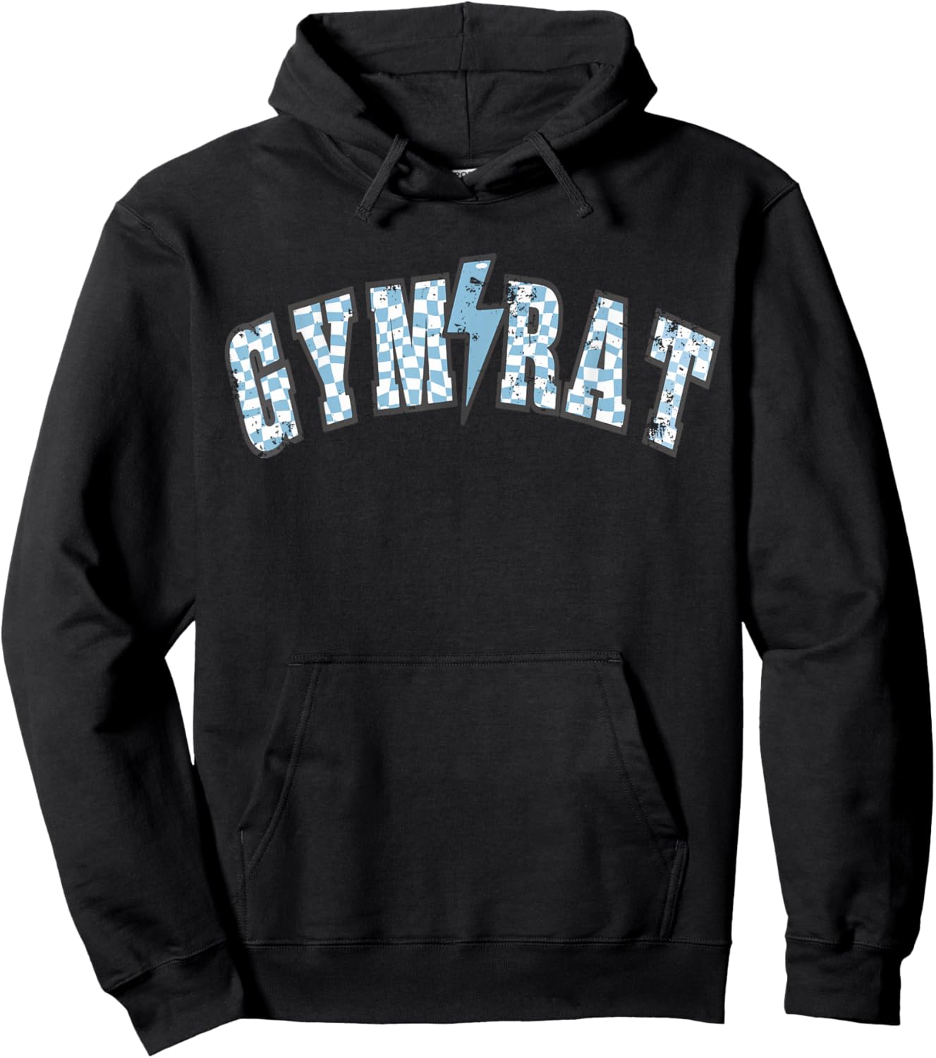 Gym Rat Muscle Mommy Trendy Checkerboard Weight Lifting Hoodie - Hoodie | Black