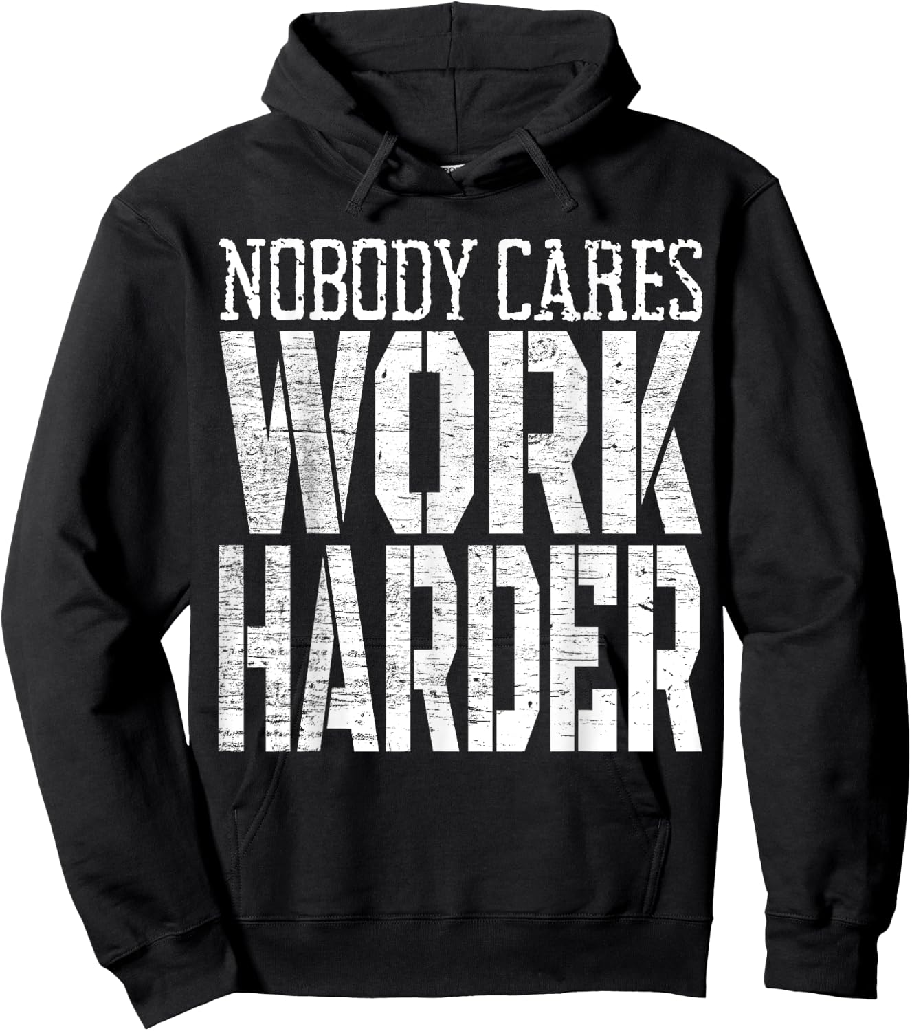 Nobody Cares Work Harder Fitness Workout Motivational Hoodie - Hoodie | Black