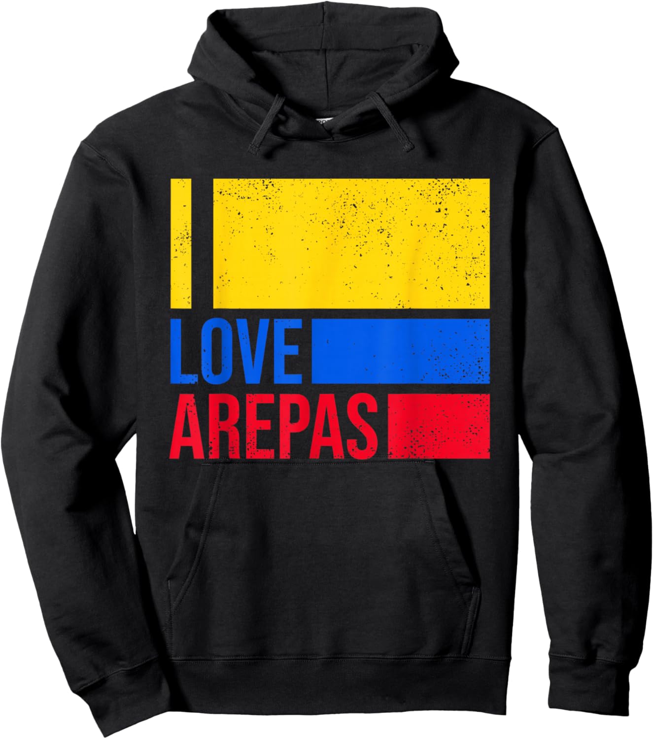 I Love Arepas Colombia Flag Retro Vintage Funny Colombian Hoodie - Hoodie | Black