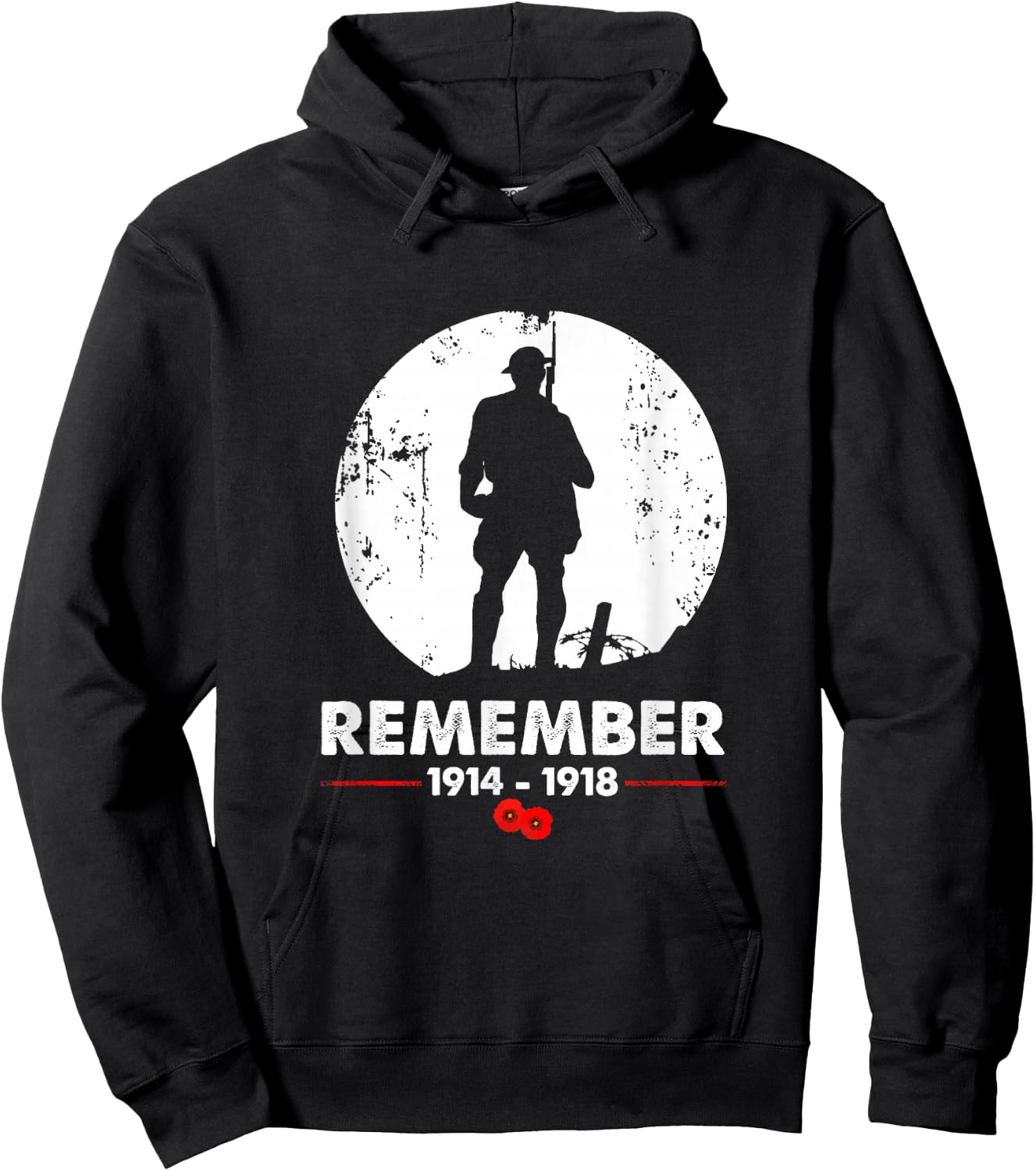 World War 1 Remember - First World War Hoodie - Hoodie | Black