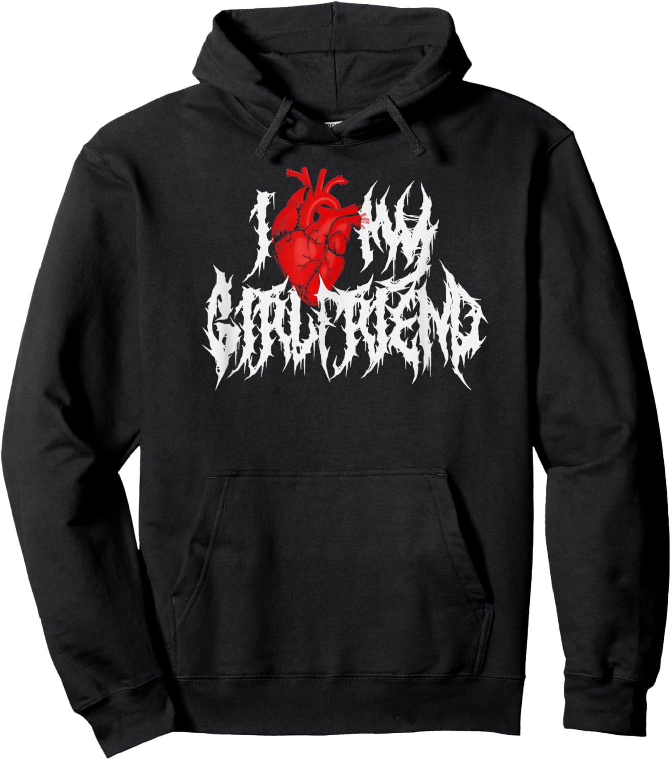 I Anatomical Heart My Girlfriend. Death Metal Alternative Hoodie - Hoodie | Black