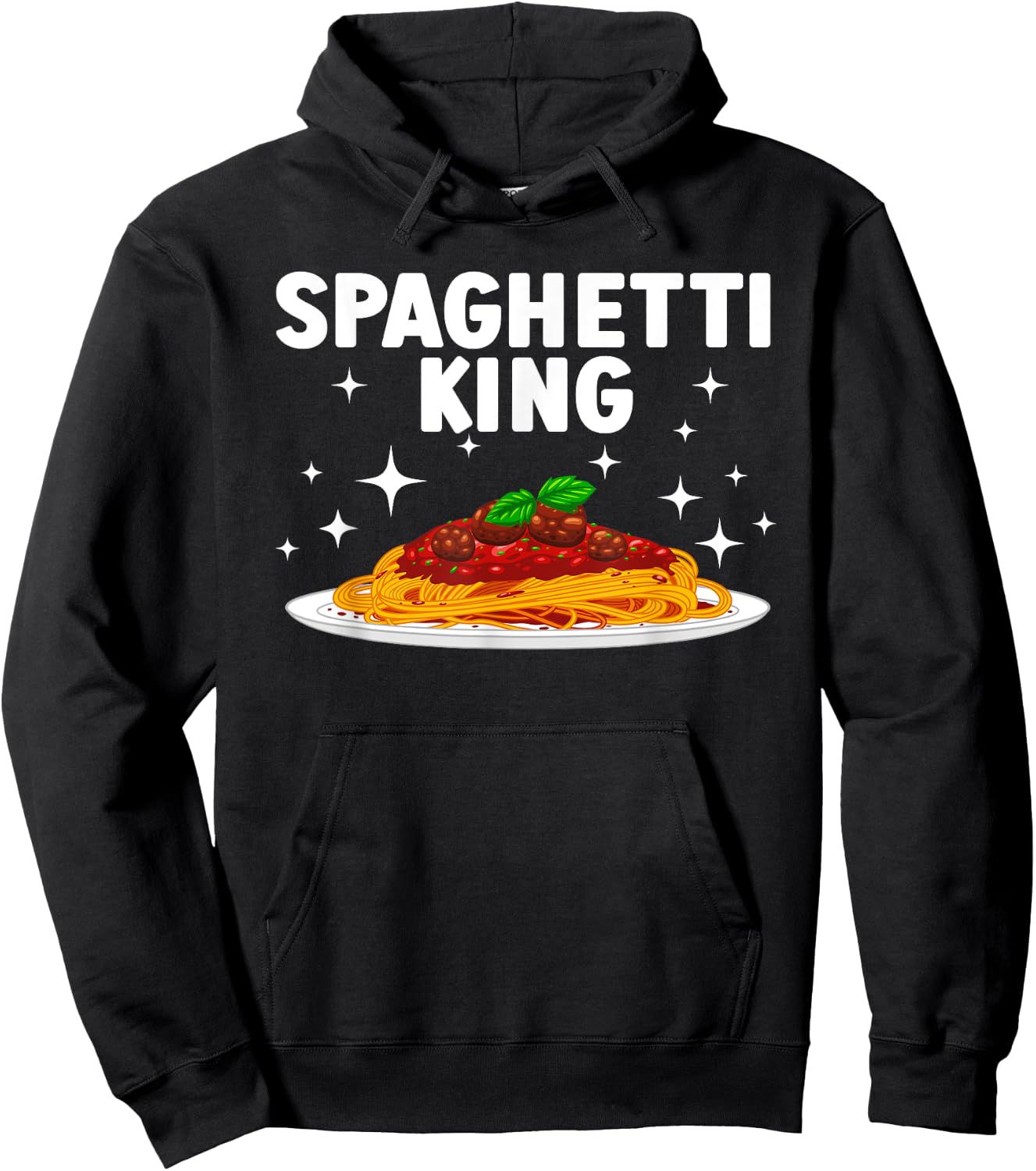 Spaghetti King Design Boys Grandpa Spaghetti Lover Hoodie - Hoodie | Black