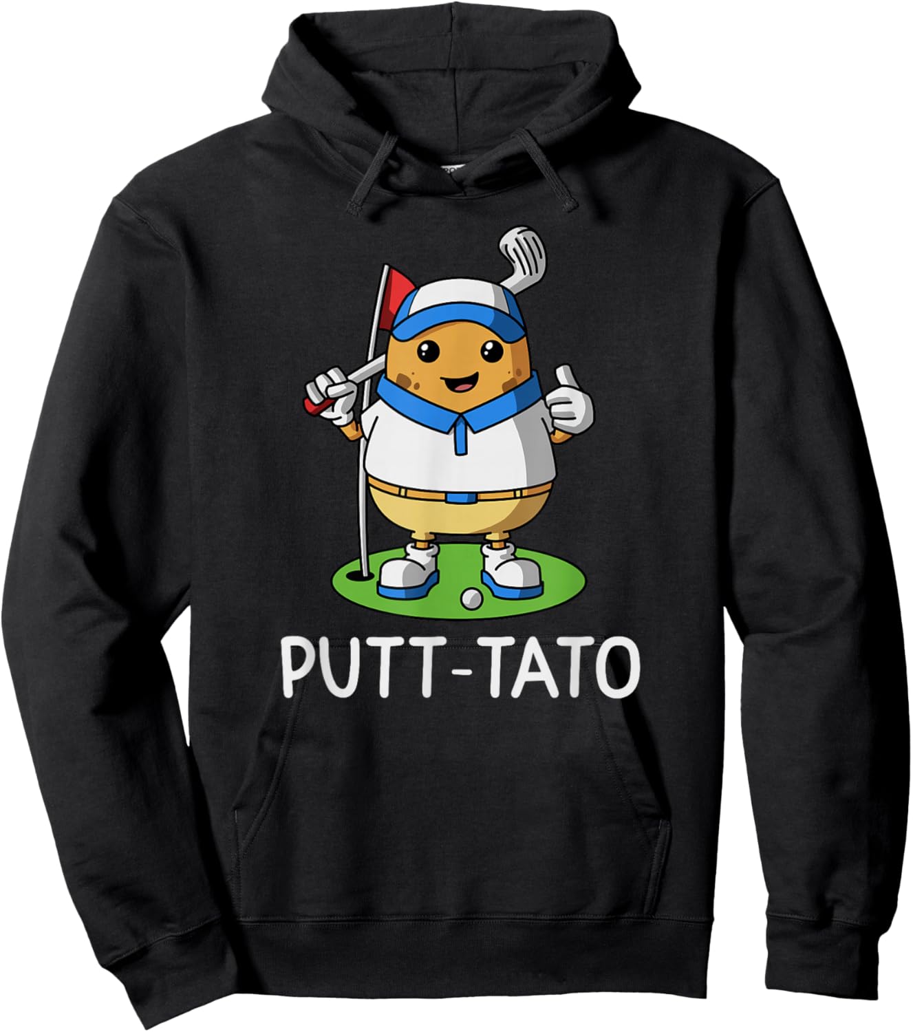 Putt-tato Golfing Potatoes Potato Funny Golf Player Pun Hoodie - Hoodie | Black