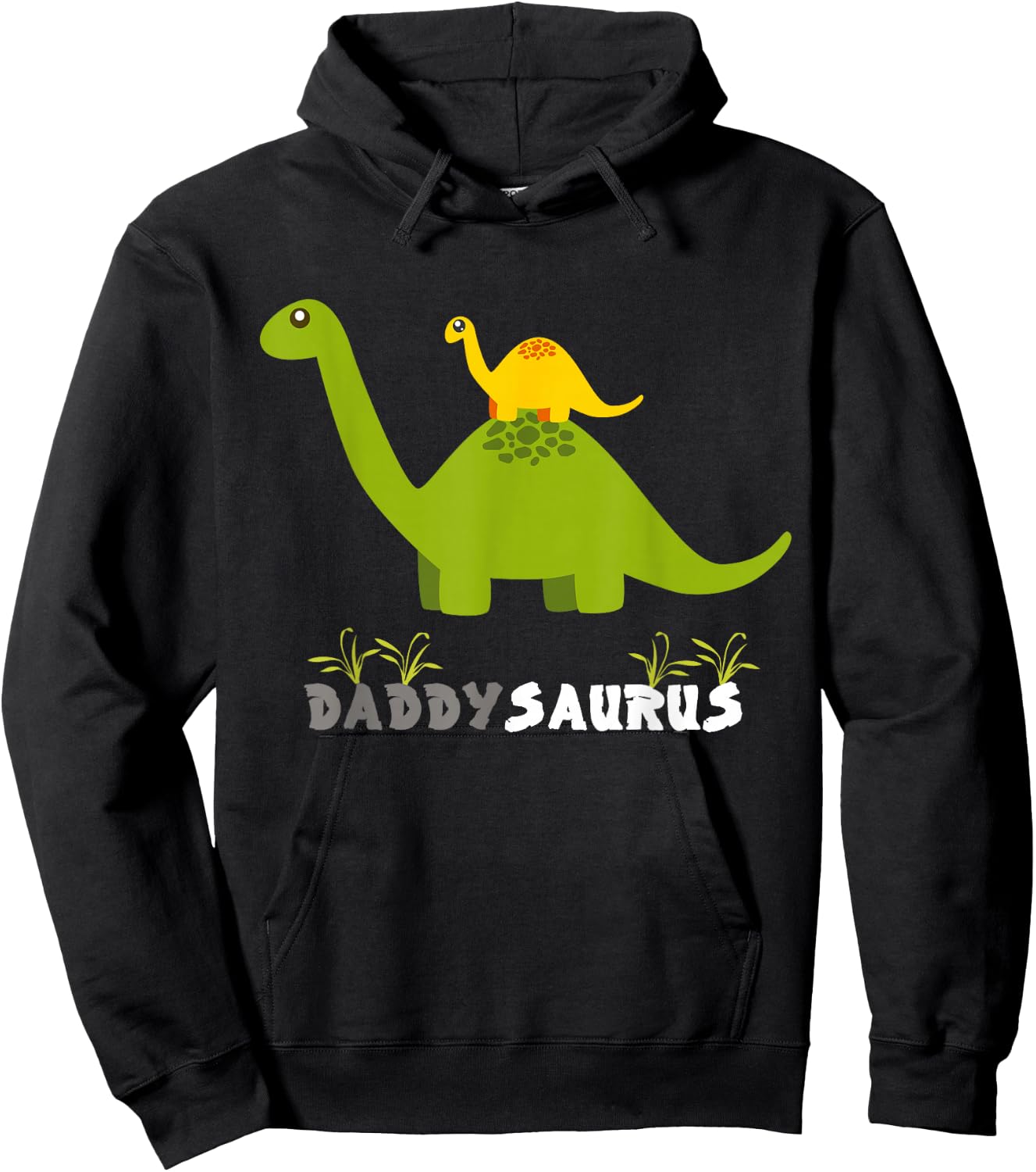 Daddysaurus Shirt Funny Father Dinosaur Daddy Saurus Hoodie - Hoodie | Black