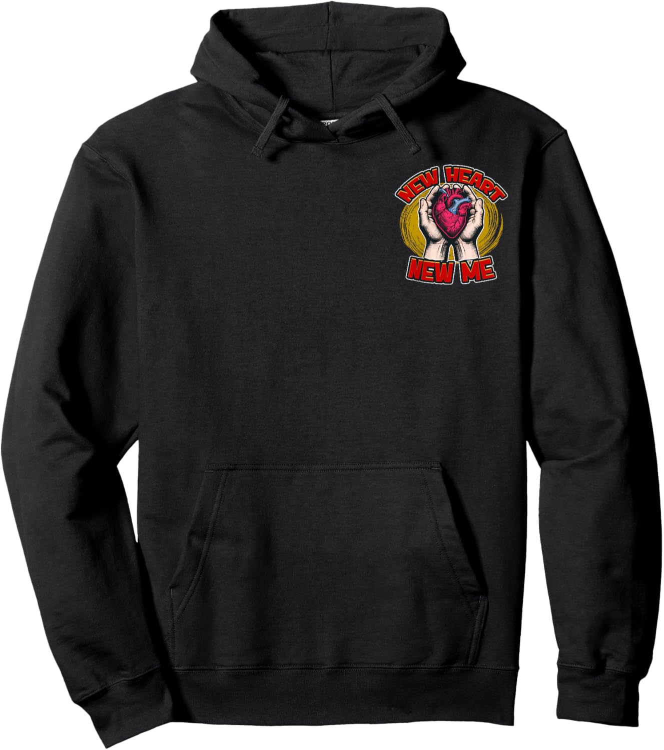 New Heart, New Me Transplant Survivor Minimalist Hoodie - Hoodie | Black