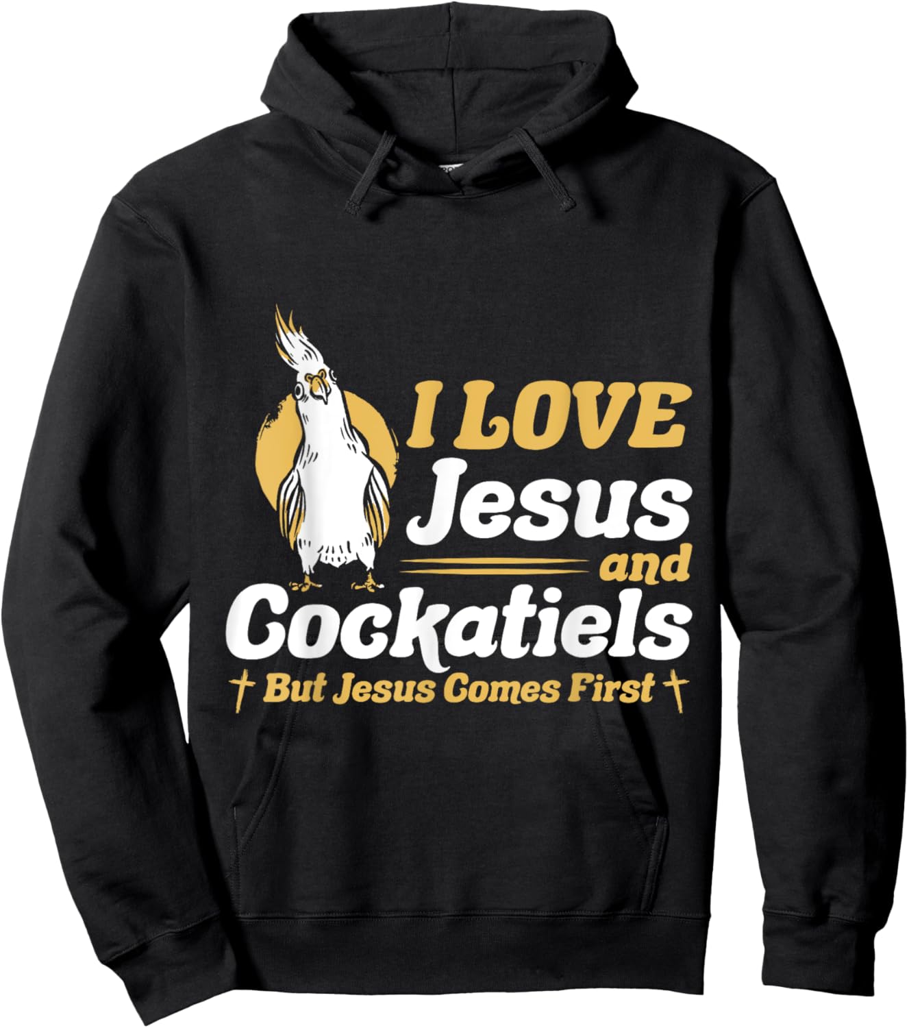 Cockatiels Lover Christian Religion Faith Jesus Catholic Hoodie - Hoodie | Black