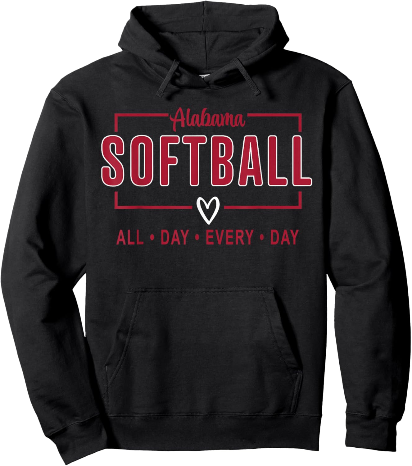 Alabama Softball Vintage Kids Team Retro Softball Fan Hoodie - Hoodie | Black