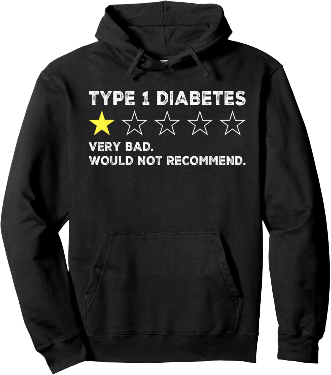 Type 1 Diabetes Funny Get Well Soon Gag Recovery Hoodie - Hoodie | Black