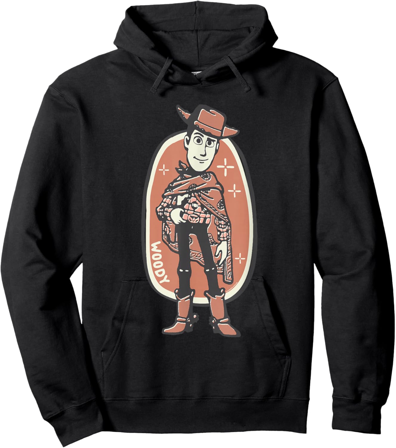 Disney & Pixar's Toy Story 5 Woody with Poncho Retro Western Hoodie - Hoodie | Black