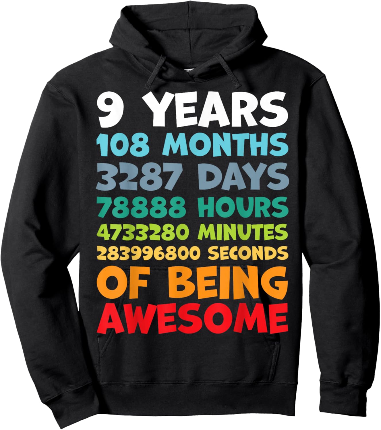 9 Year Old Bday Decorations Son Boy 9yr 9th Birthday Hoodie - Hoodie | Black