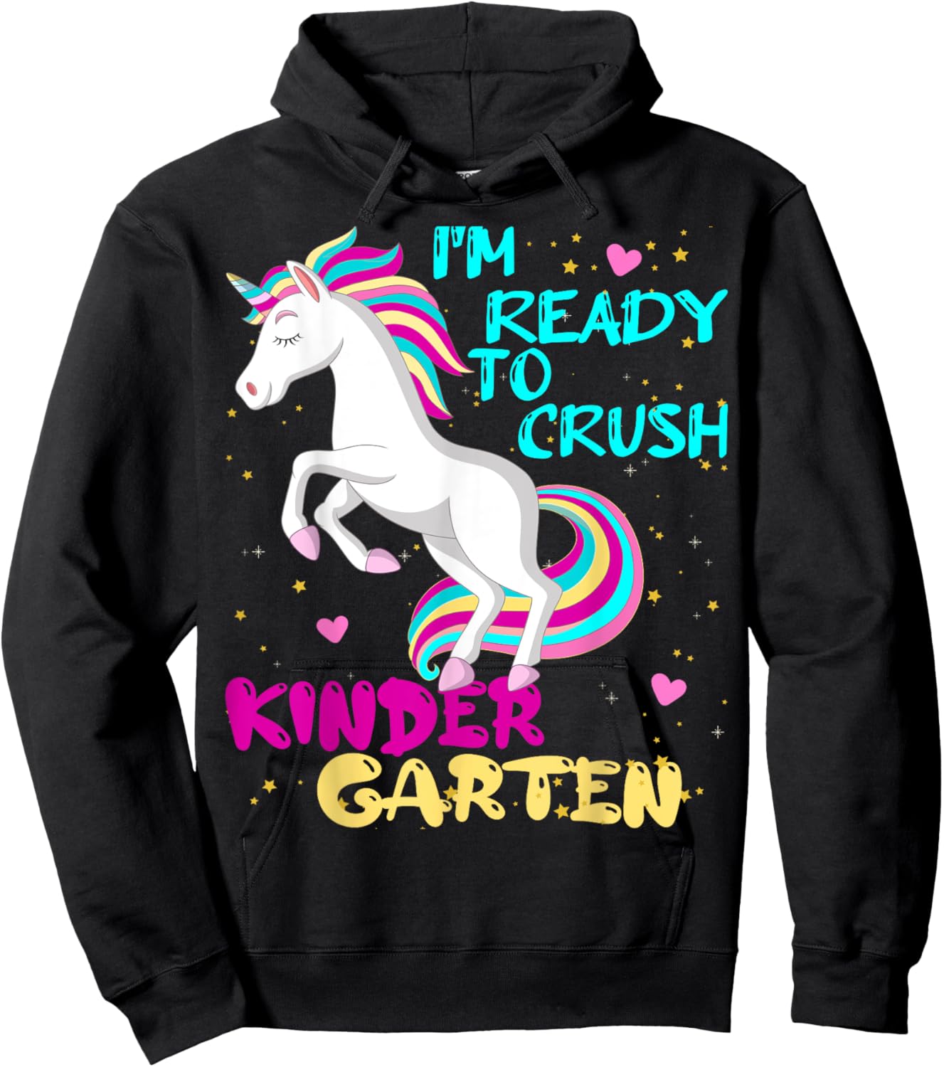I'm Ready To Crush First Day Of Kindergarten Here I Come Kid Hoodie - Hoodie | Black