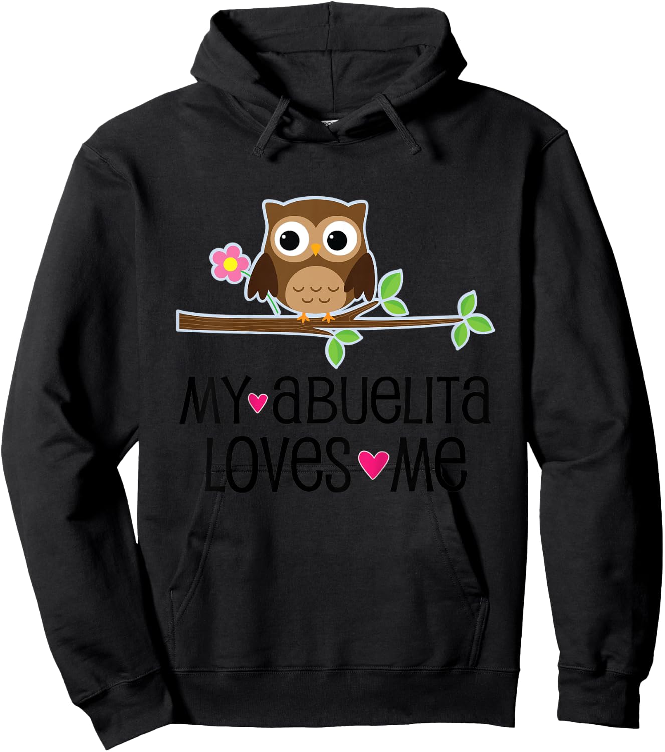 Kids My Abuelita Loves Me Grandchild Gift Hoodie - Hoodie | Black