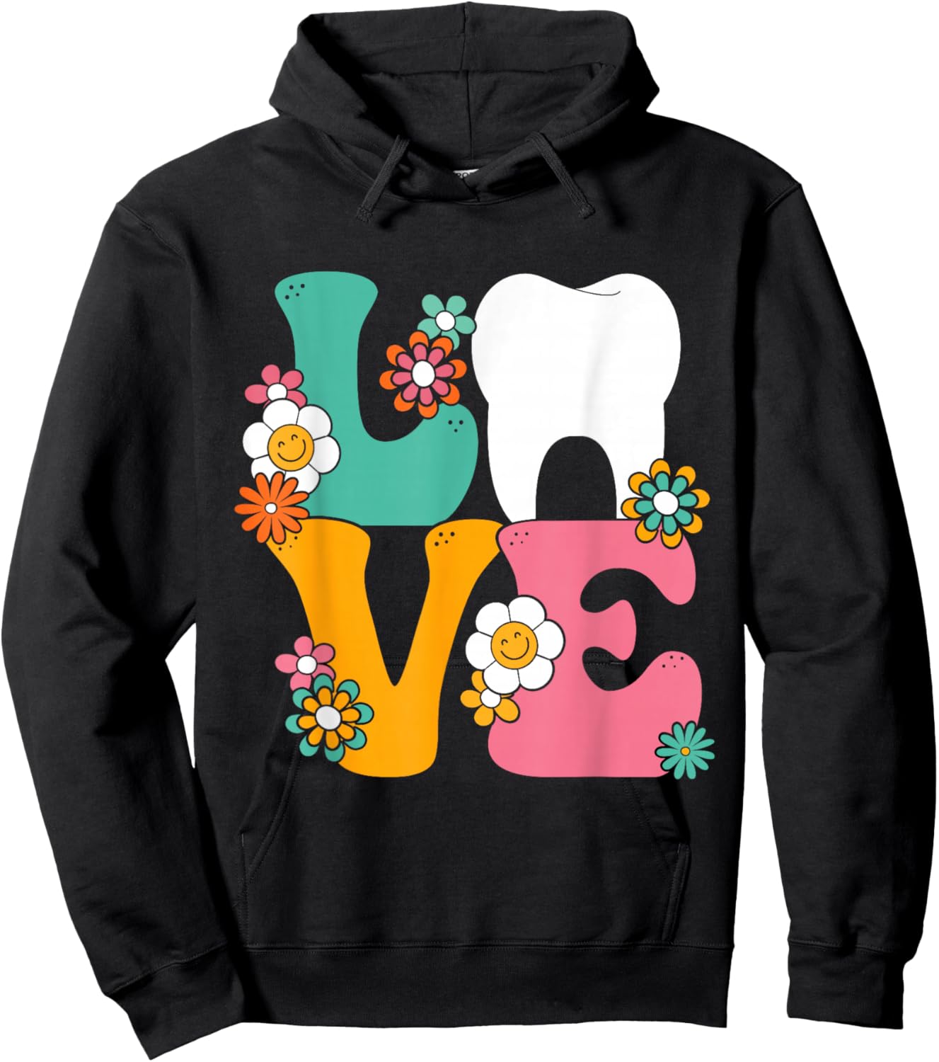 Dental Hygienist Love Tooth Dental Assistant Dentist Hoodie - Hoodie | Black