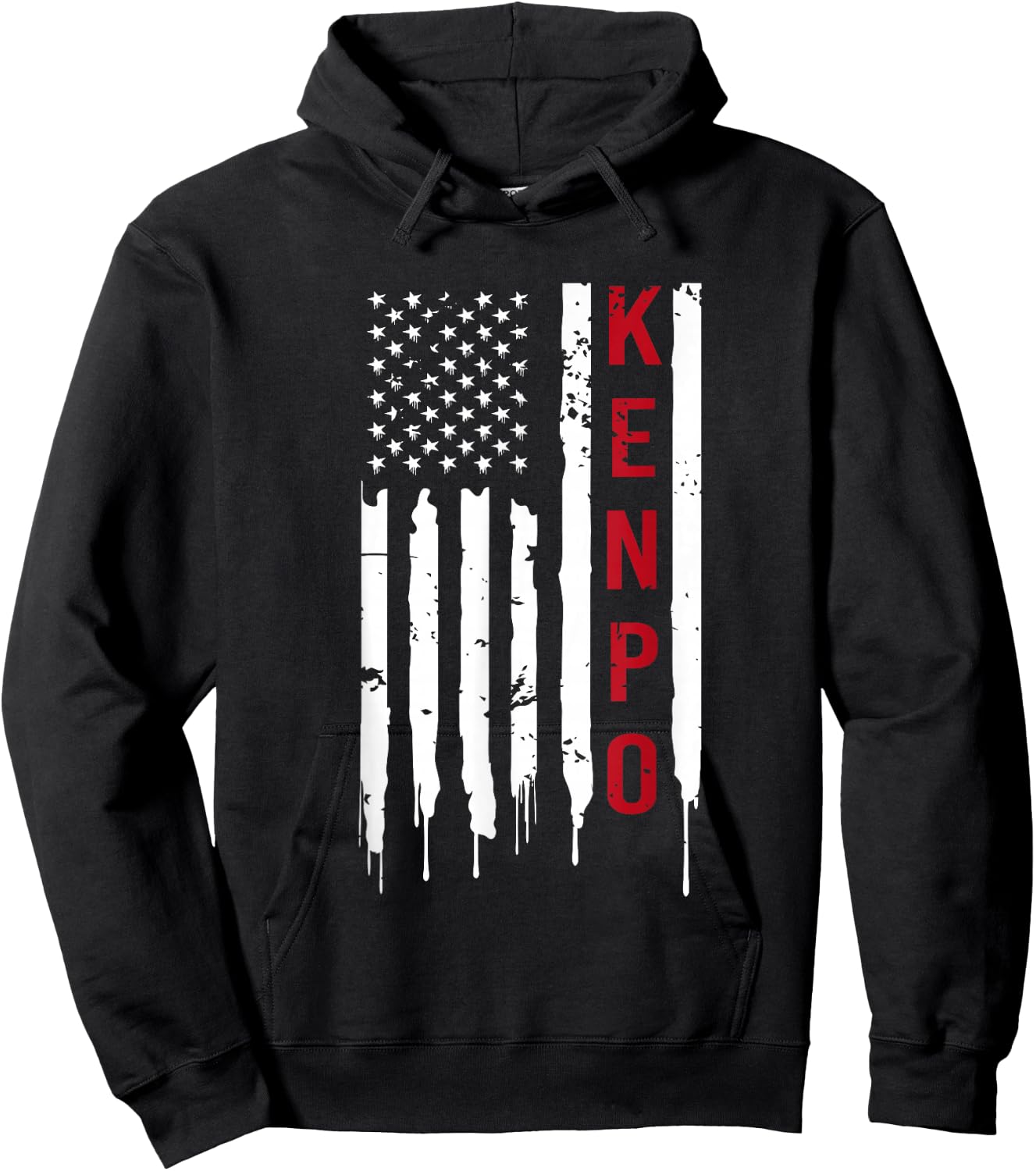Kenpo Karate American Flag Hoodie - Hoodie | Black