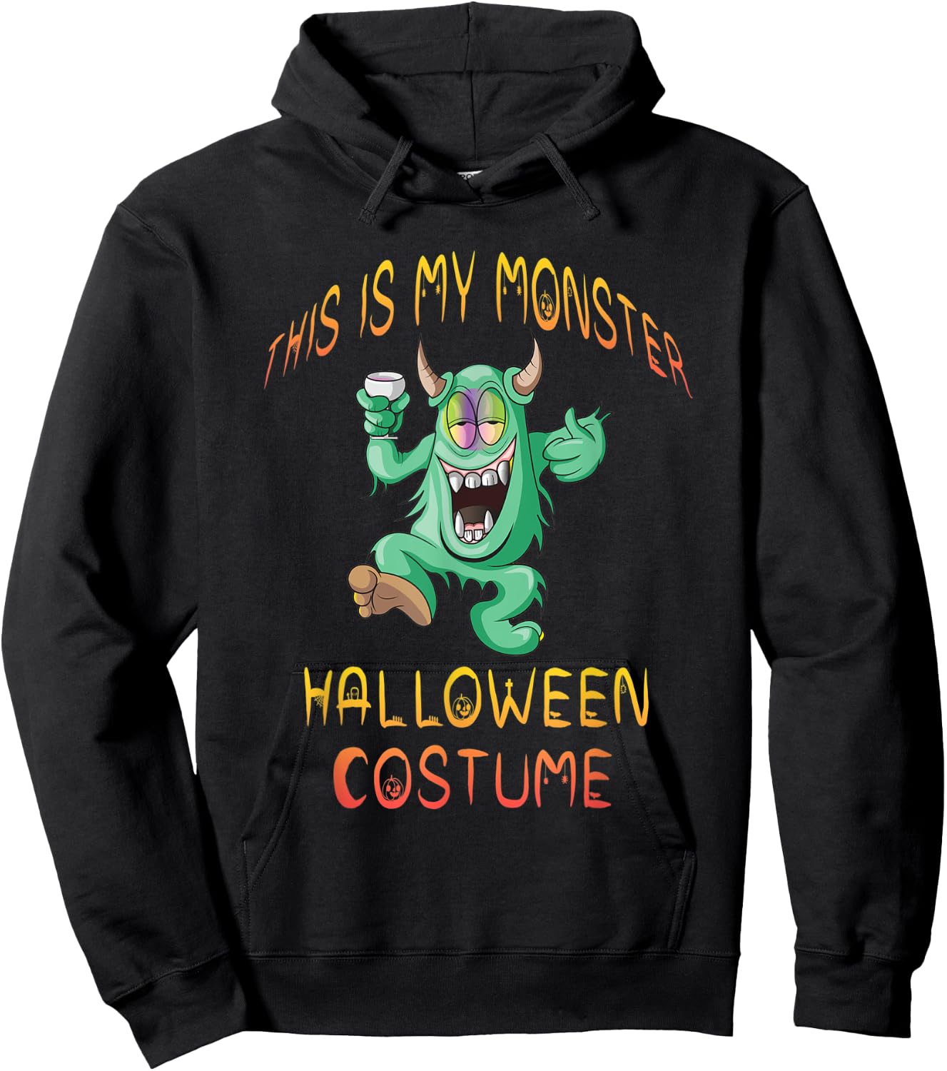 This is my Monster halloween costume, Halloween costume Hoodie - Hoodie | Black