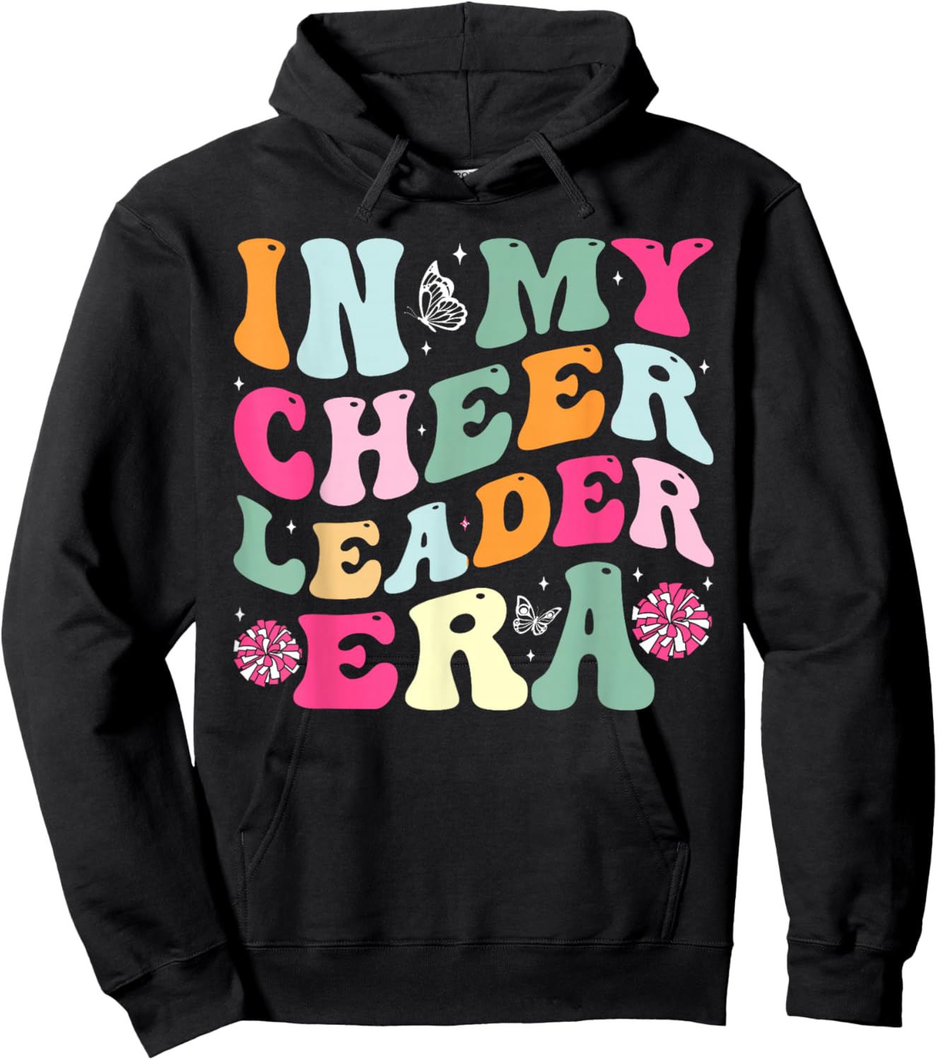 In My Cheerleader Era Cheer Coach Cheerleading Women Girls Hoodie - Hoodie | Black