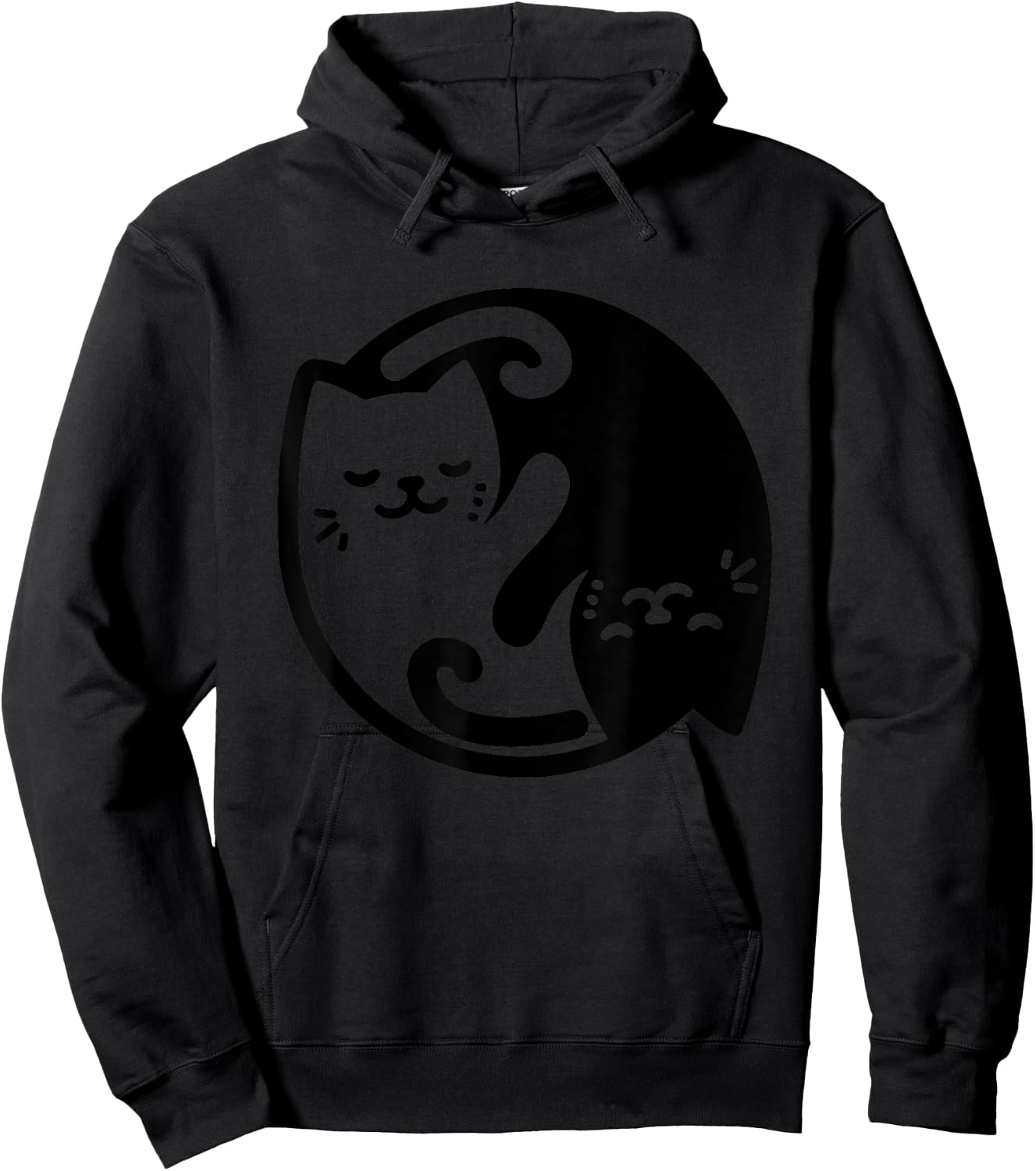 Cute Cat Yin And Yang For Cat Mommies Hoodie - Hoodie | Black