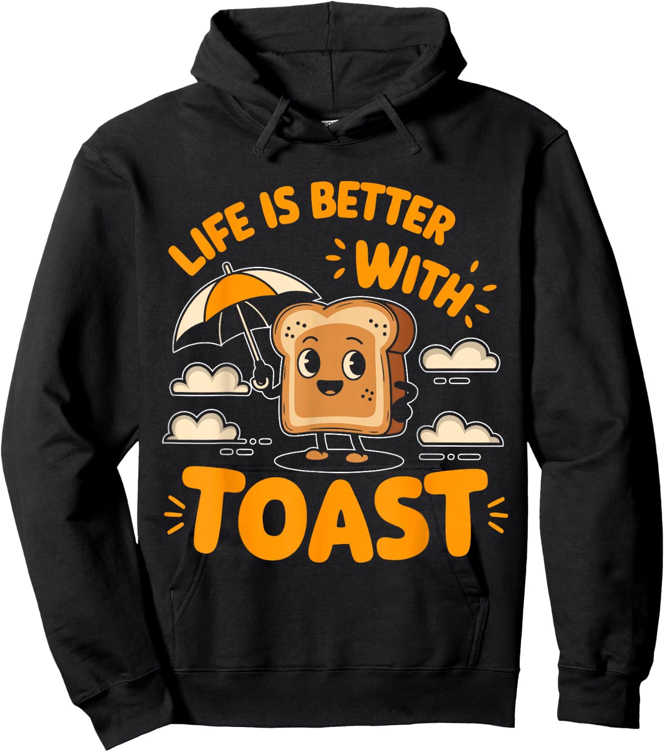 Life Is Better With Toast Hoodie - Hoodie | Black