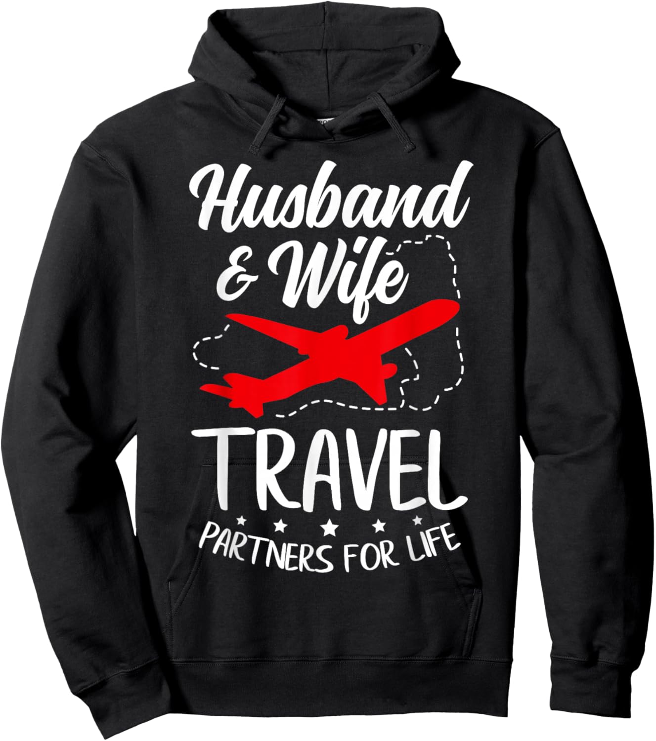 Couple Matching Husband and Wife Travel Partners for Life Hoodie - Hoodie | Black