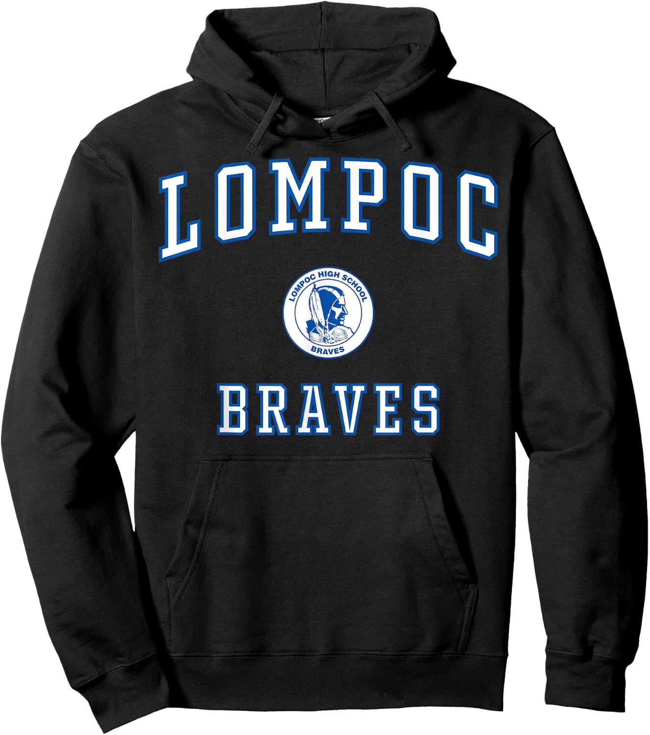Lompoc High School Braves C1 Hoodie - Hoodie | Black