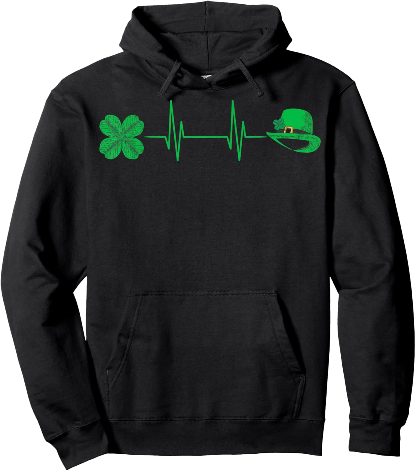 Saint Patricks Day Nursing Stethoscope Nurse Pattys Day Hoodie - Hoodie | Black