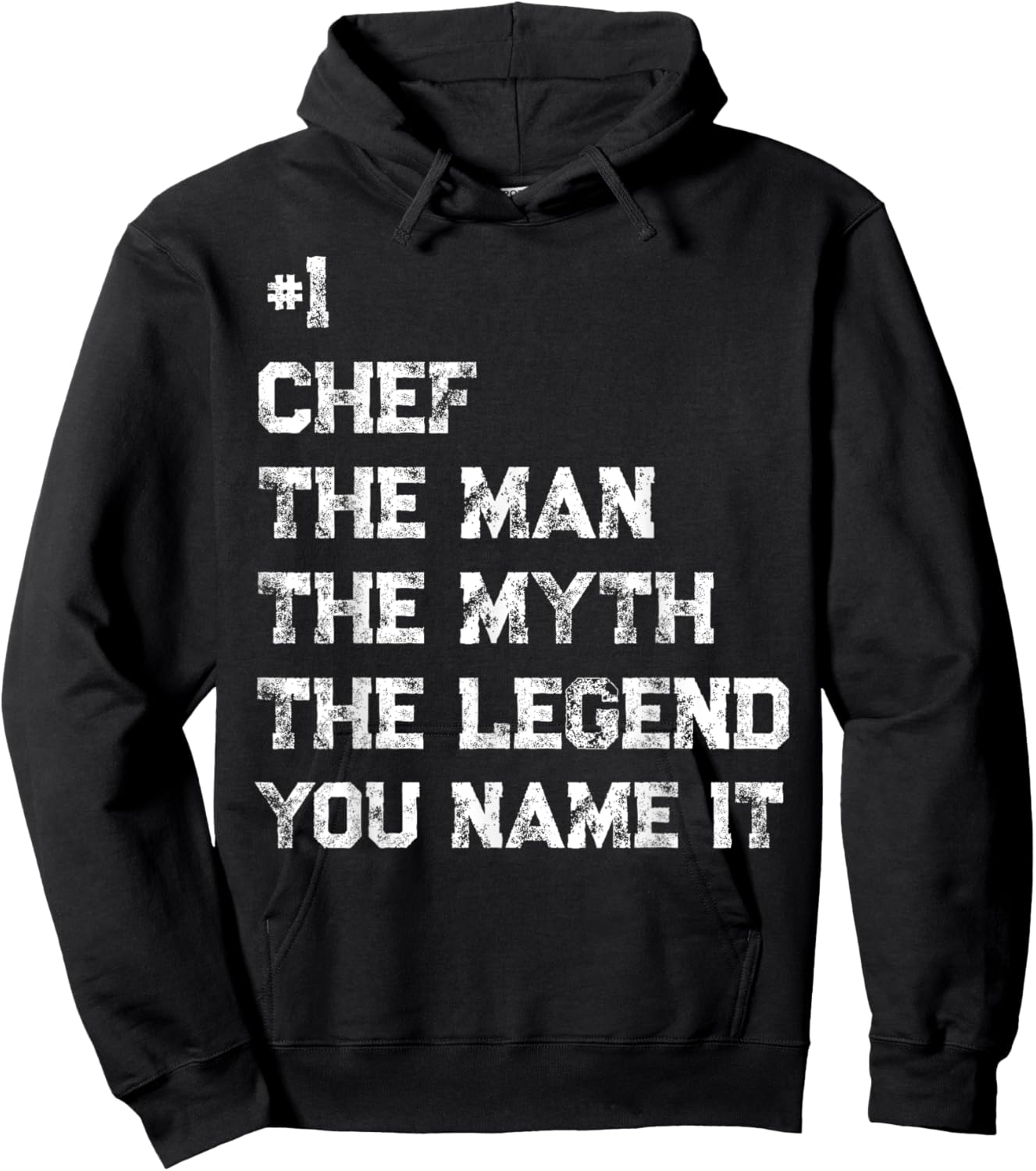 Number One Chef The Man The Myth The Legend Fathers Day Hoodie - Hoodie | Black