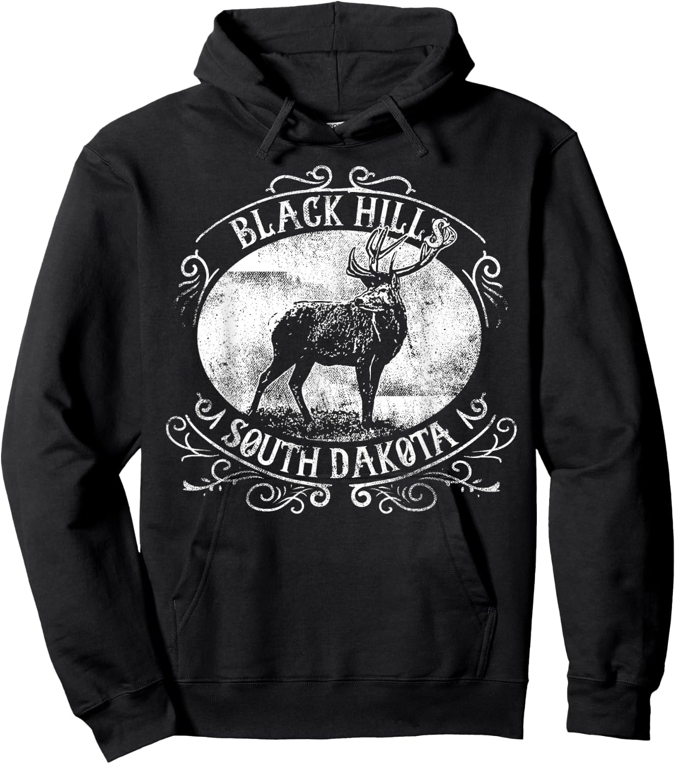 Black Hills South Dakota Deer Hoodie - Hoodie | Black