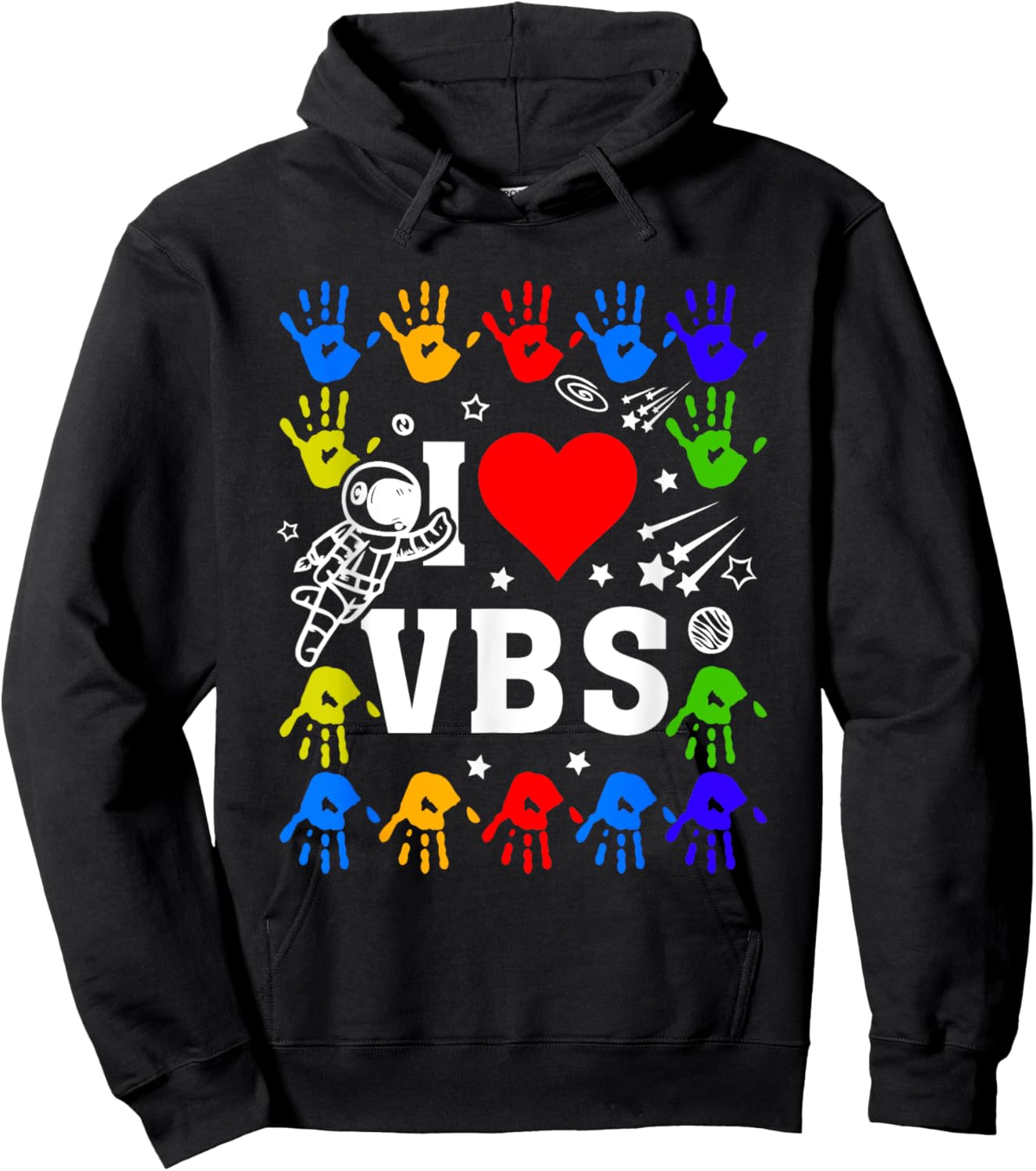 I Love VBS Summer Vacation Bible School Christian Teacher Men Women Kids Hoodie - Hoodie | Black