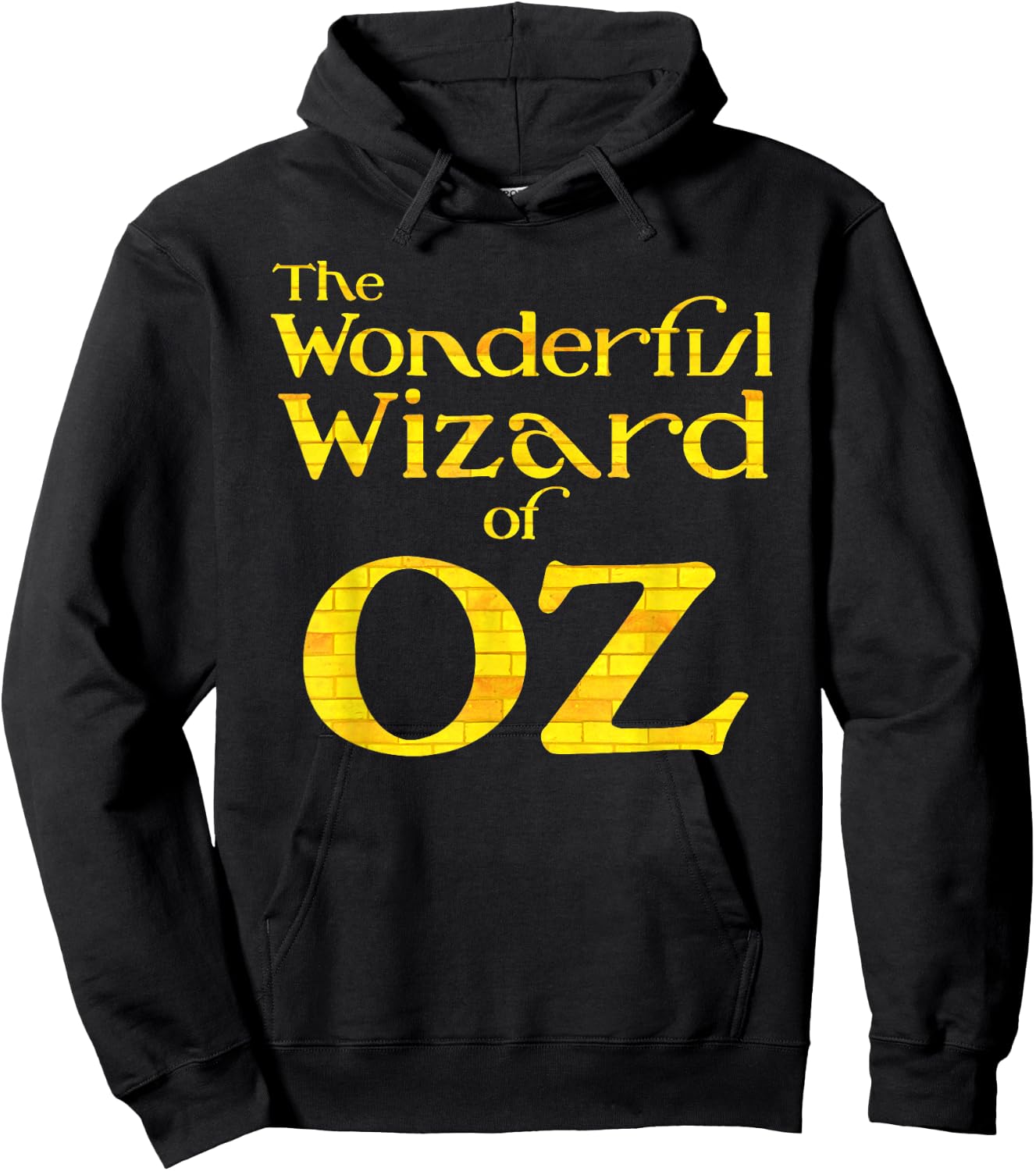 Retro Vintage Yellow Brick Road Wonderful Wizard of OZ Logo Hoodie - Hoodie | Black