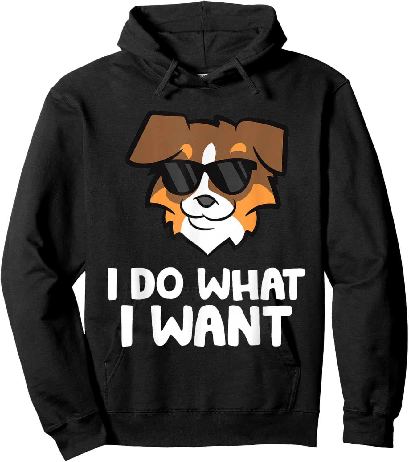 Aussie Dog I Do What I Want Funny Australian Shepherd Hoodie - Hoodie | Black
