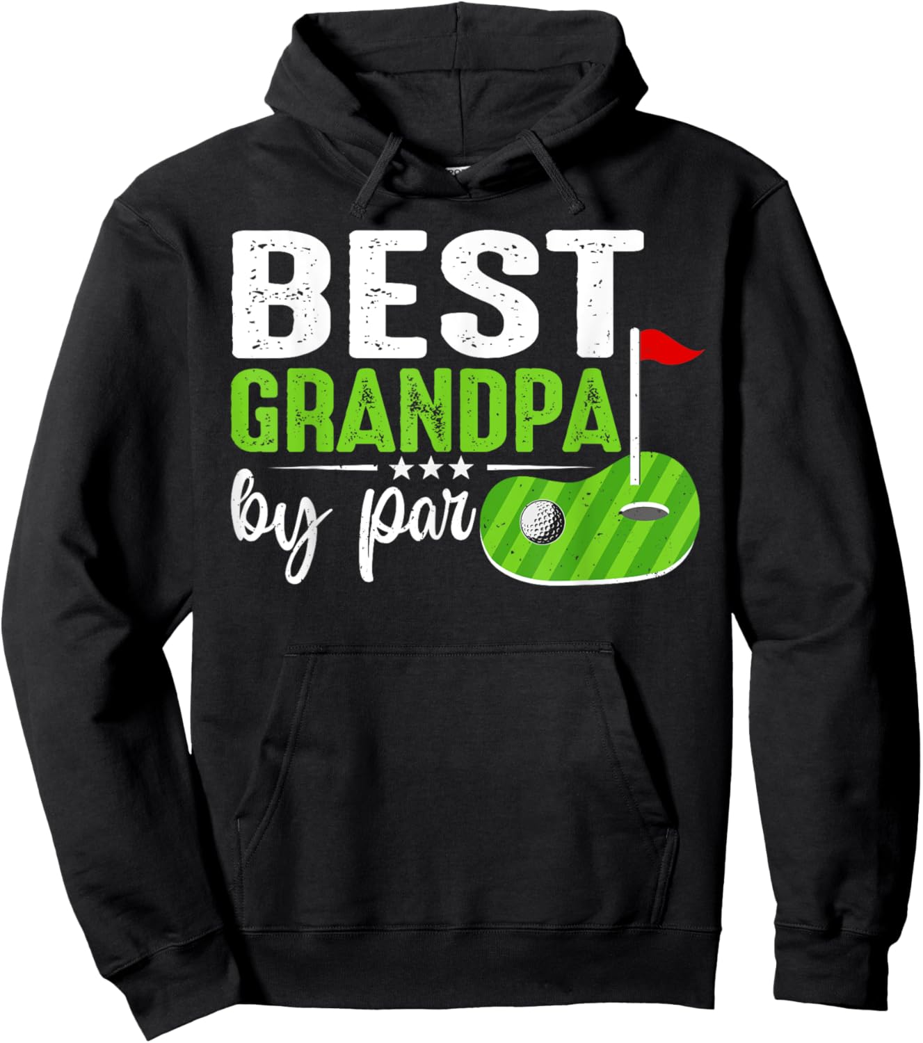 Best Grandpa By Par Father's Day Golf Sports Lover Grandpa Hoodie - Hoodie | Black