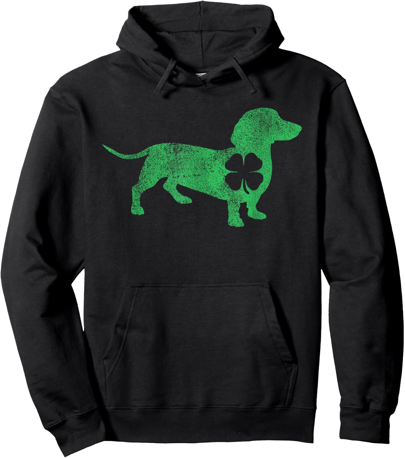 Dachshund Dog Shamrock St. Patrick's Day Saint Paddy's Irish Men Women Kids Hoodie - Hoodie | Black